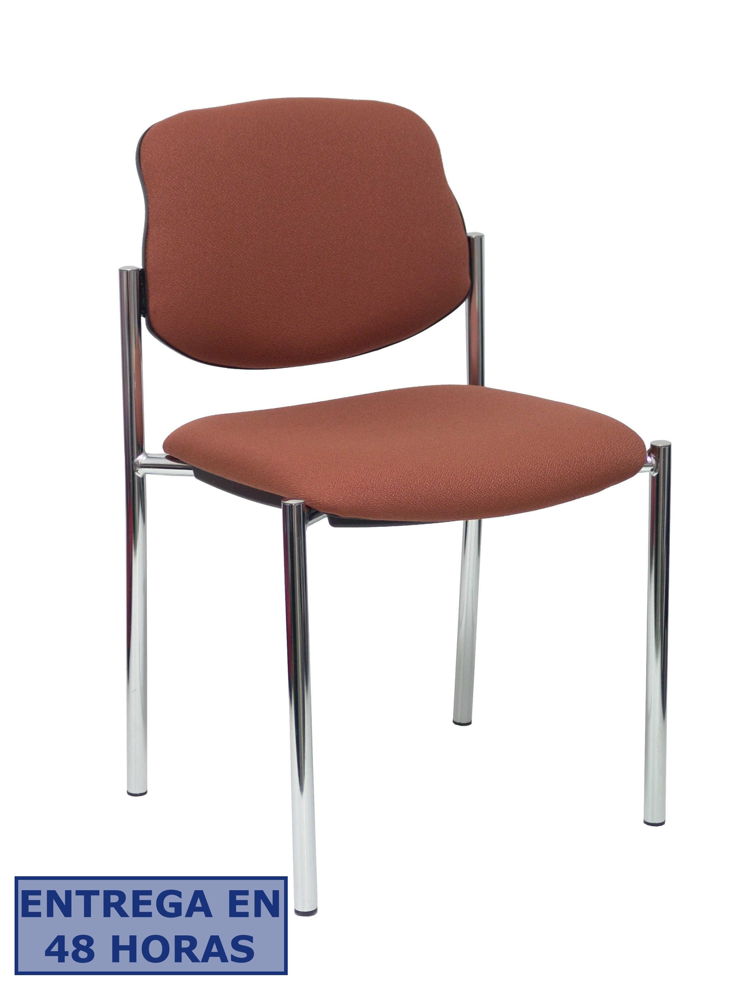 Piqueras Y Crespo Nowy Styl Silla fija Styl bali marron chasis cromo