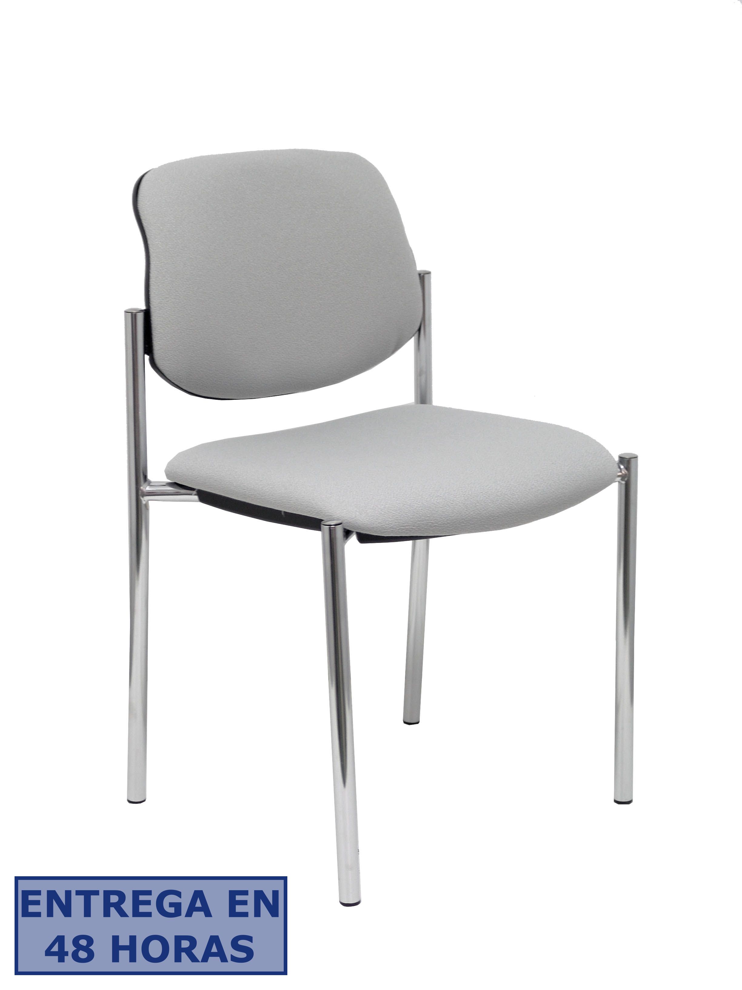 Piqueras Y Crespo Nowy Styl Silla fija Styl bali gris chasis cromo