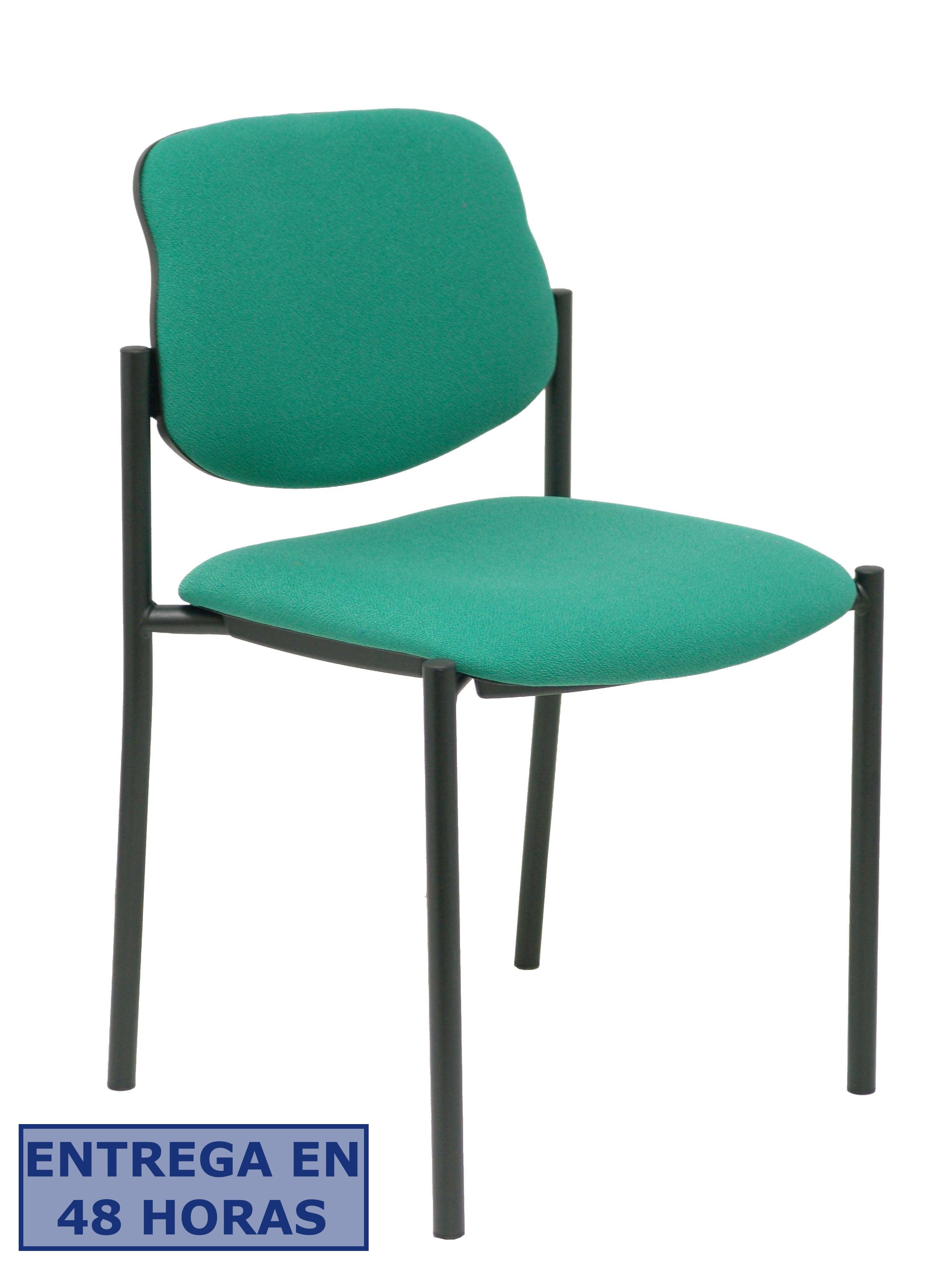 Piqueras Y Crespo Nowy Styl Silla fija Styl bali verde esmeralda chasis negro