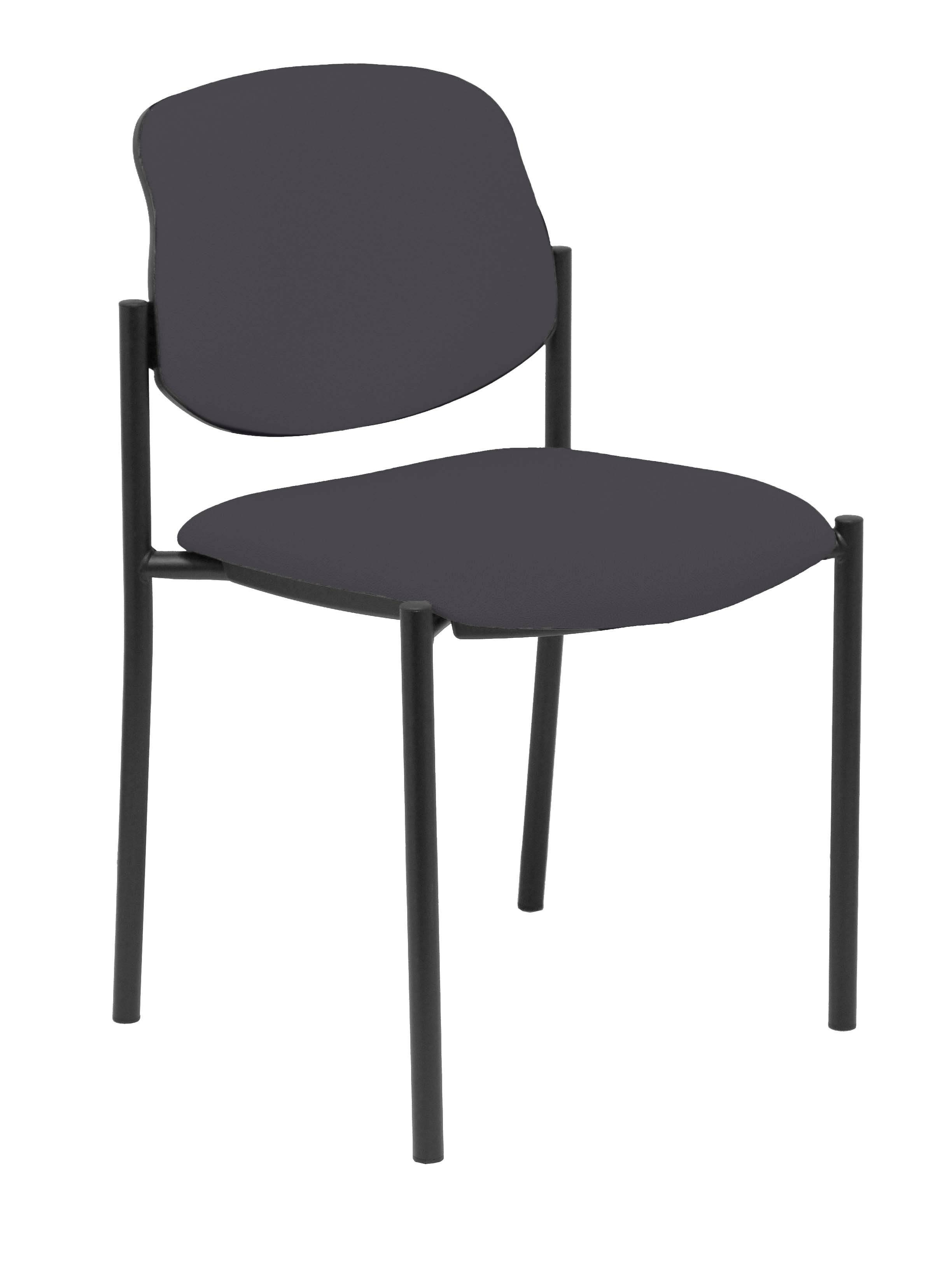 Piqueras Y Crespo Nowy Styl Silla fija Styl bali gris / negro