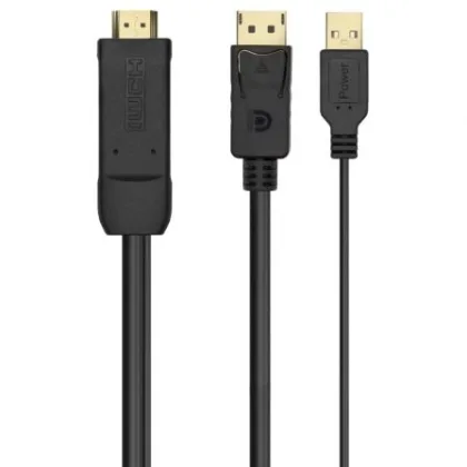 Cable Conversor Aisens A122-0641 Negro – HDMI / DisplayPort