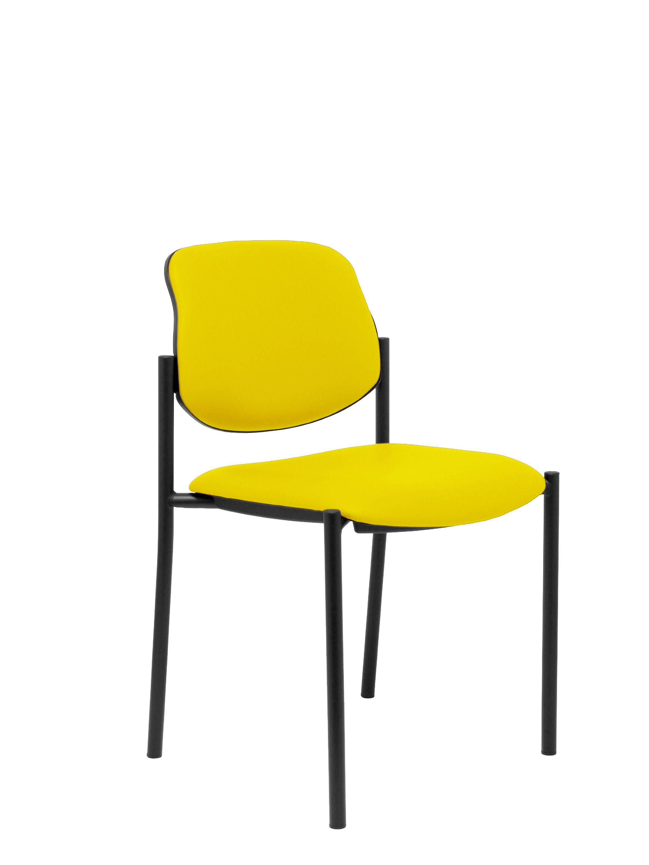 Piqueras Y Crespo Nowy Styl Silla fija Styl similpiel amarillo / negro