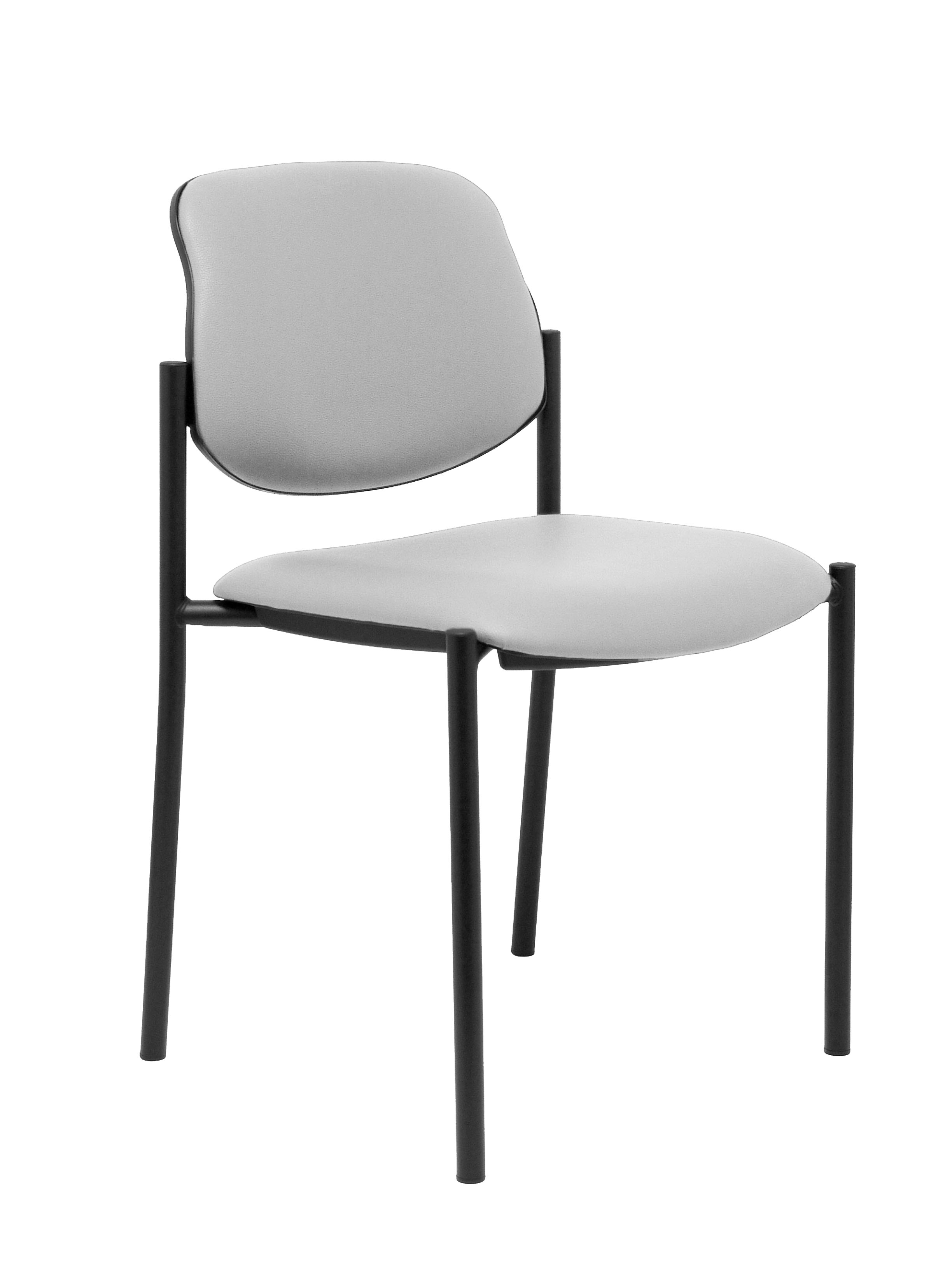 Piqueras Y Crespo Nowy Styl Silla fija Styl similpiel gris / negro