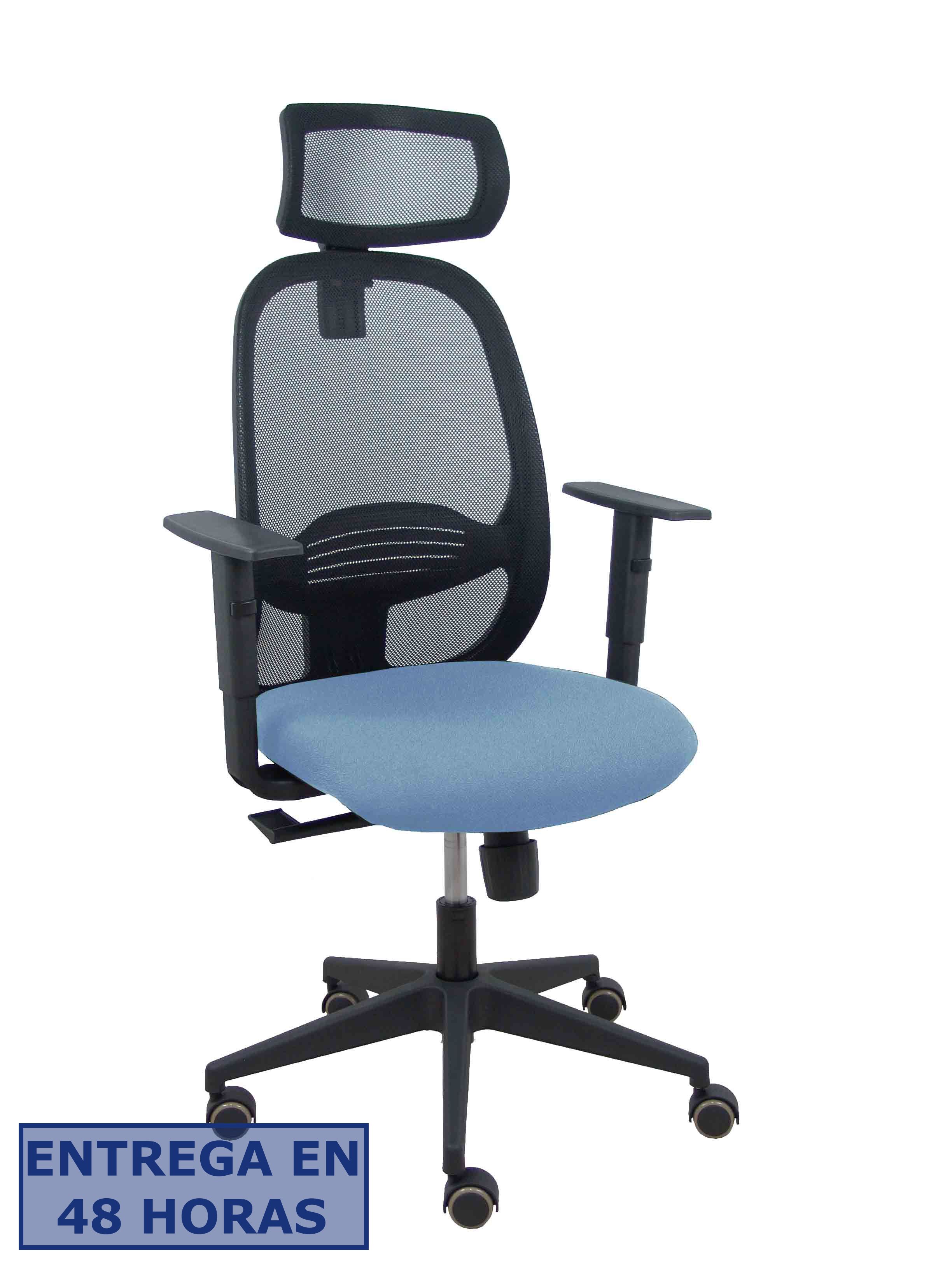 Piqueras Y Crespo Silla Cilanco negra malla negra asiento bali azul cielo brazo regulable cabecero…