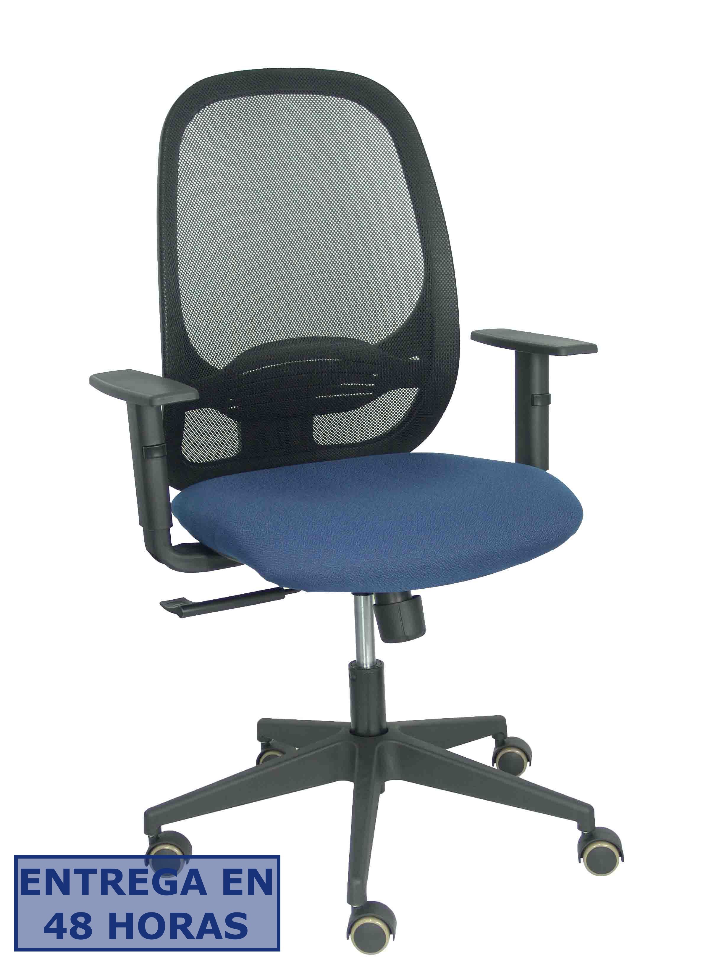 Piqueras Y Crespo Silla Cilanco negra malla negra asiento bali azul marino brazo regulable