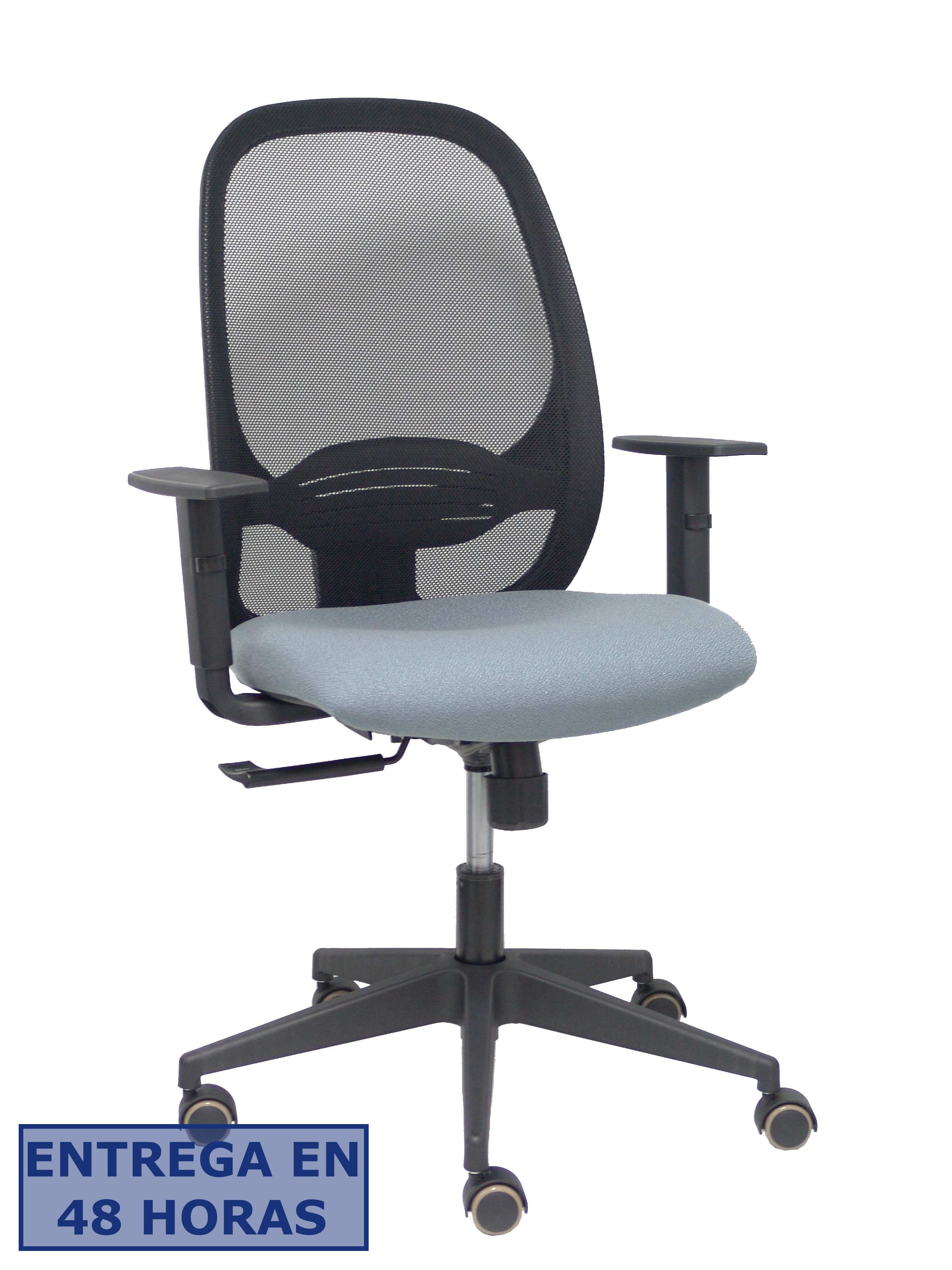 Piqueras Y Crespo Silla Cilanco negra malla negra asiento bali gris brazo regulable