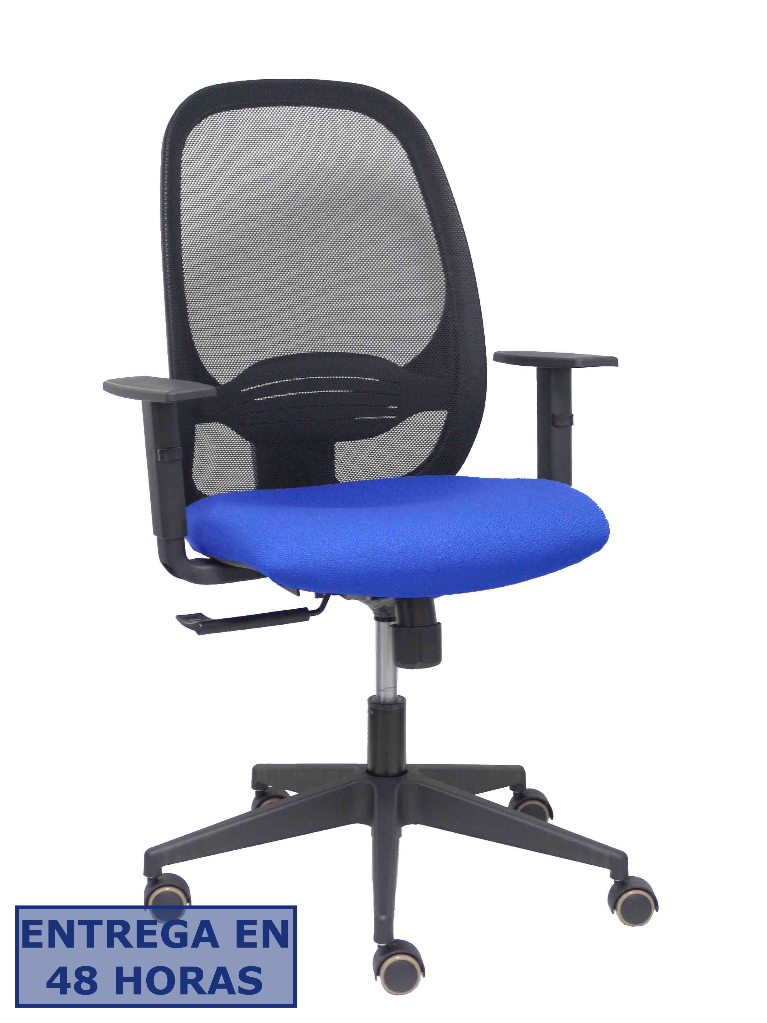 Piqueras Y Crespo Silla Cilanco negra malla negra asiento bali azul brazo regulable