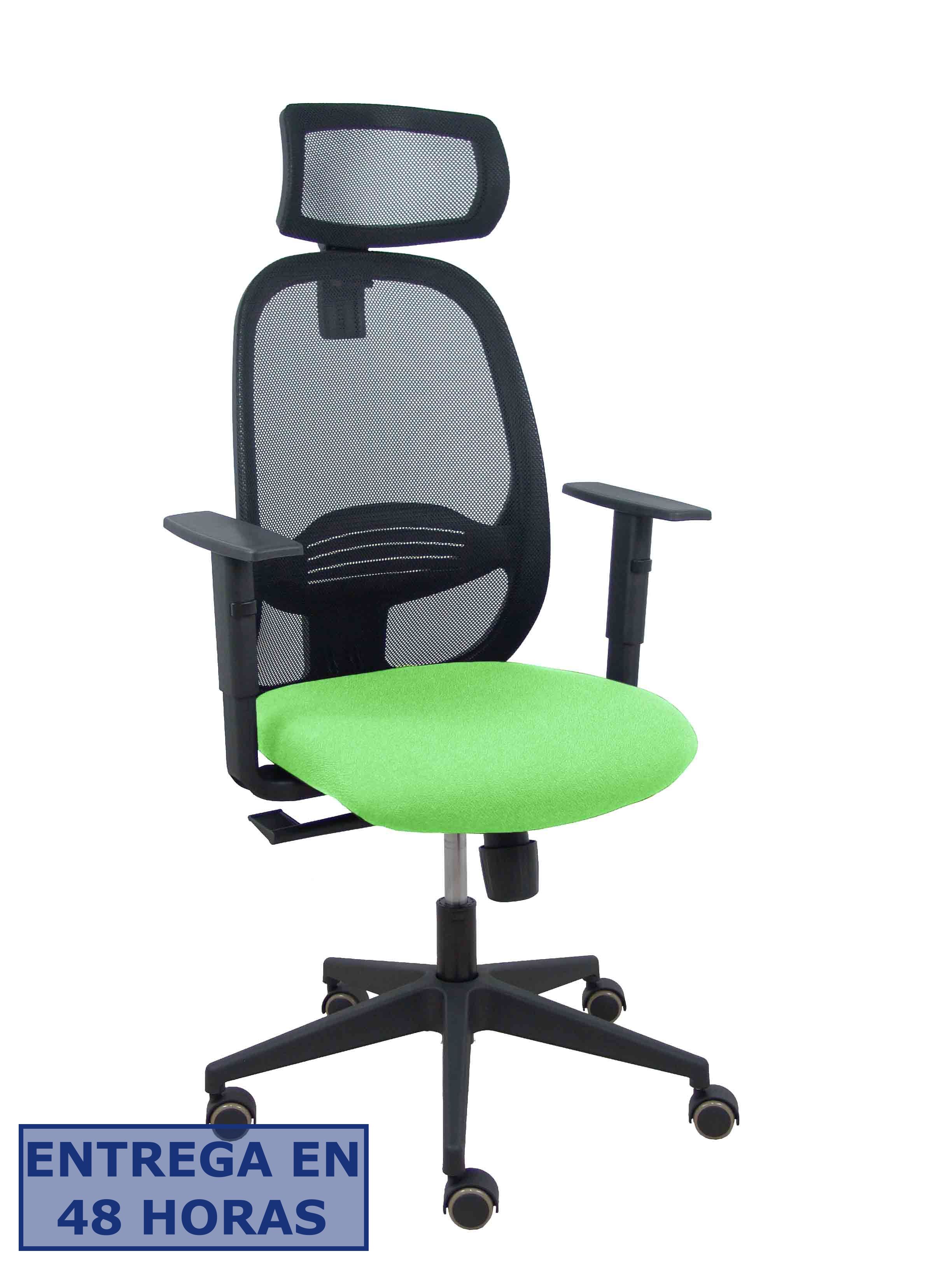 Piqueras Y Crespo Silla Cilanco negra malla negra asiento bali pistacho brazo regulable cabecero…