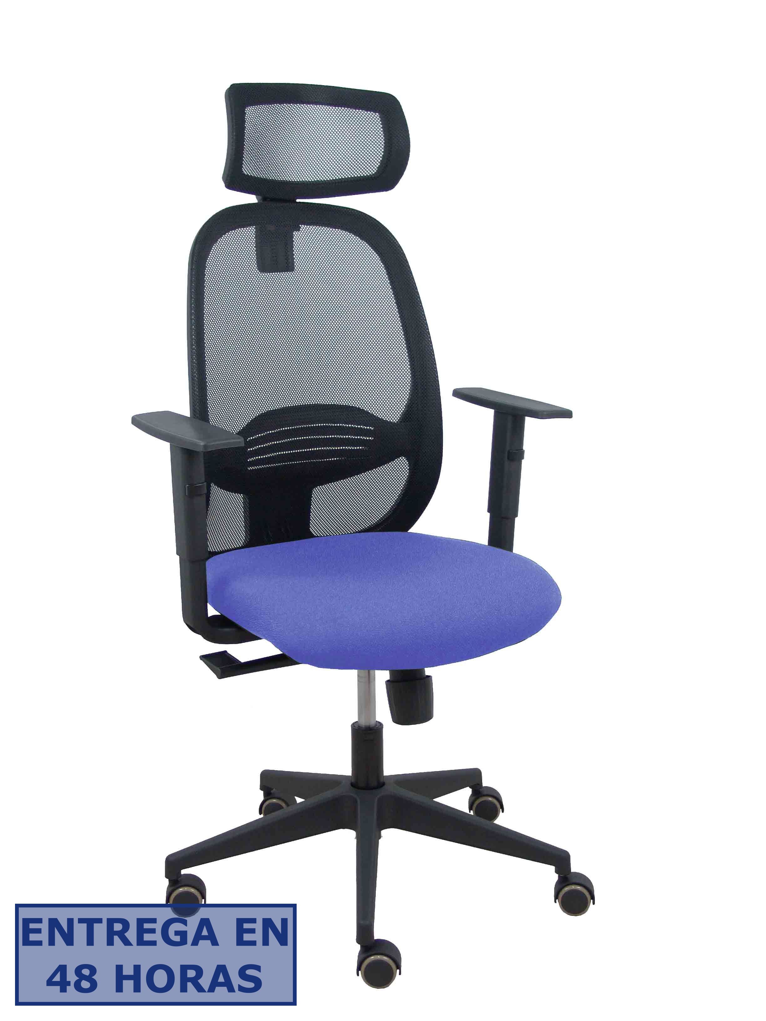 Piqueras Y Crespo Silla Cilanco negra malla negra asiento bali azul claro brazo regulable cabecero…