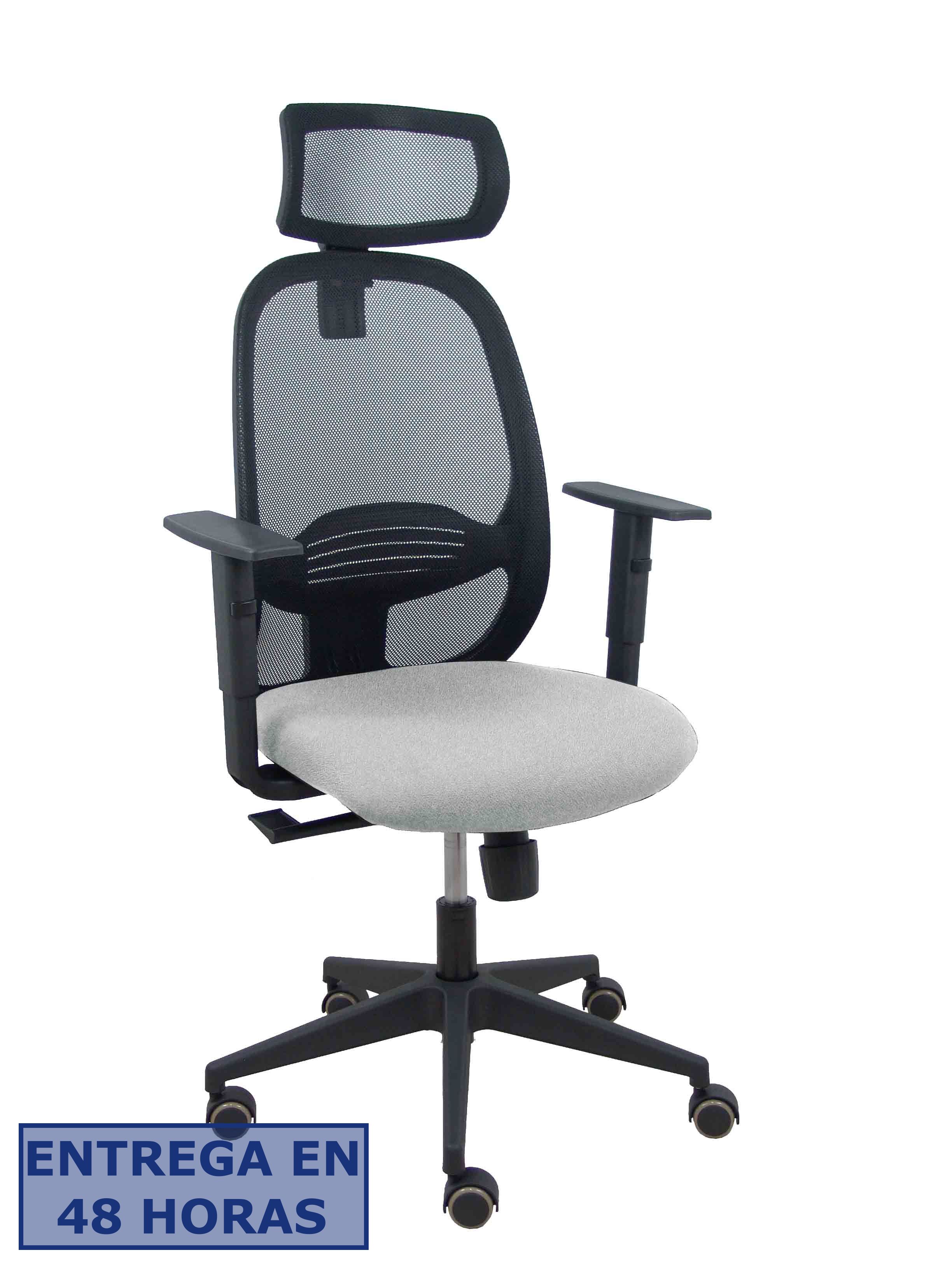 Piqueras Y Crespo Silla Cilanco negra malla negra asiento bali gris claro brazo regulable cabecero…