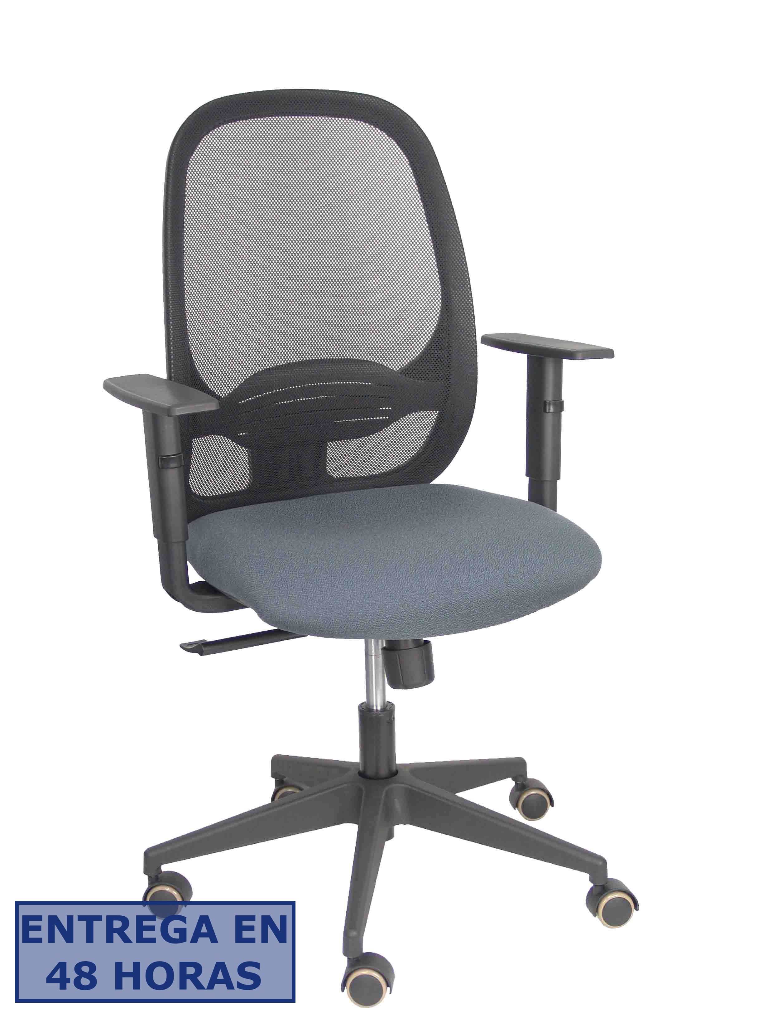 Piqueras Y Crespo Silla Cilanco negra malla negra asiento bali gris oscuro brazo regulable