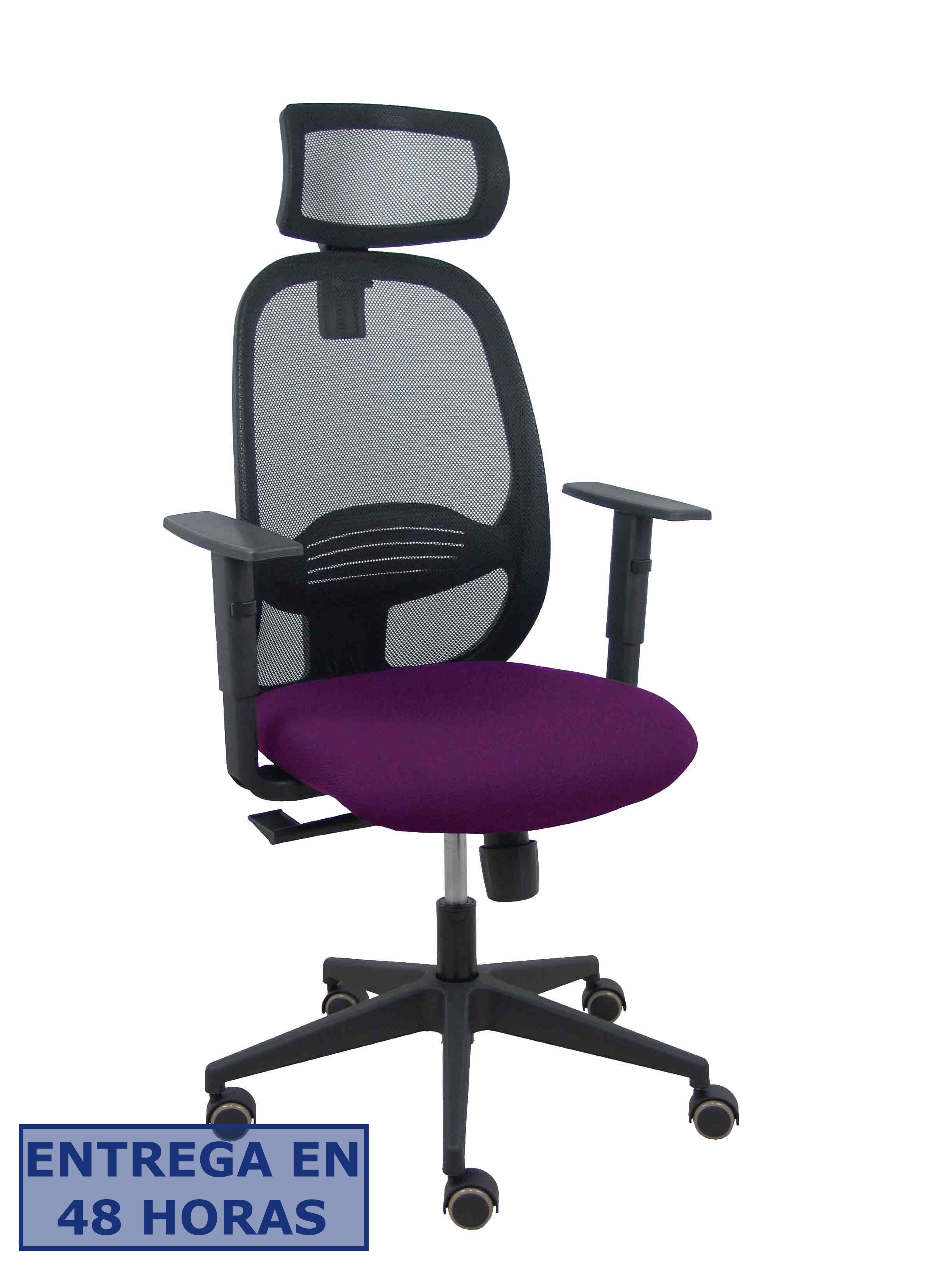 Piqueras Y Crespo Silla Cilanco negra malla negra asiento bali morado brazo regulable cabecero…
