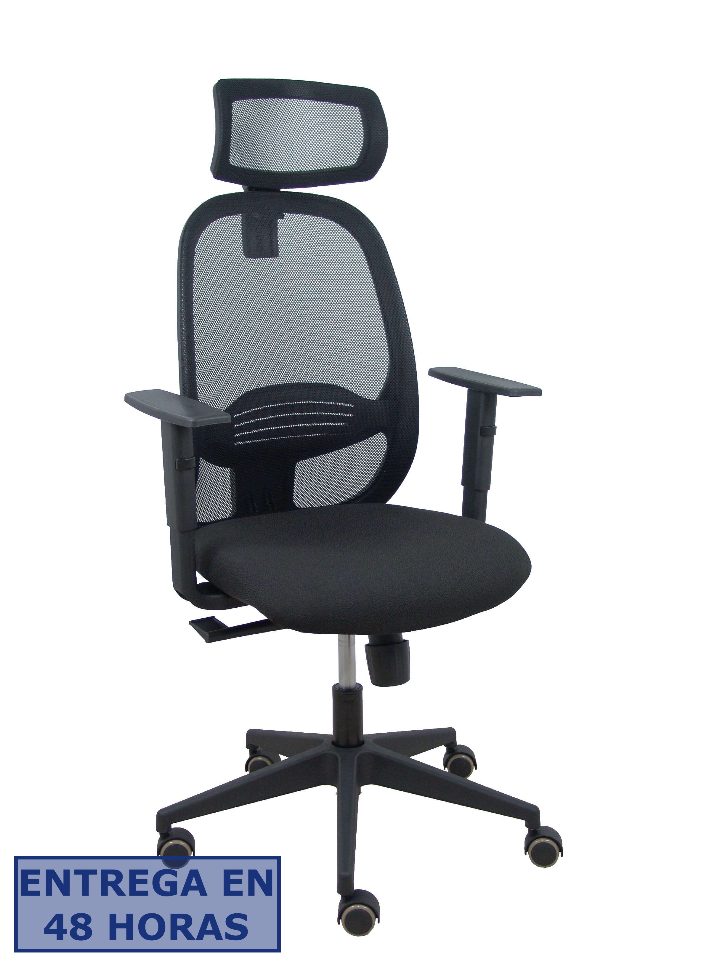 Piqueras Y Crespo Silla Cilanco negra malla negra asiento bali negro brazo regulable cabecero regulable