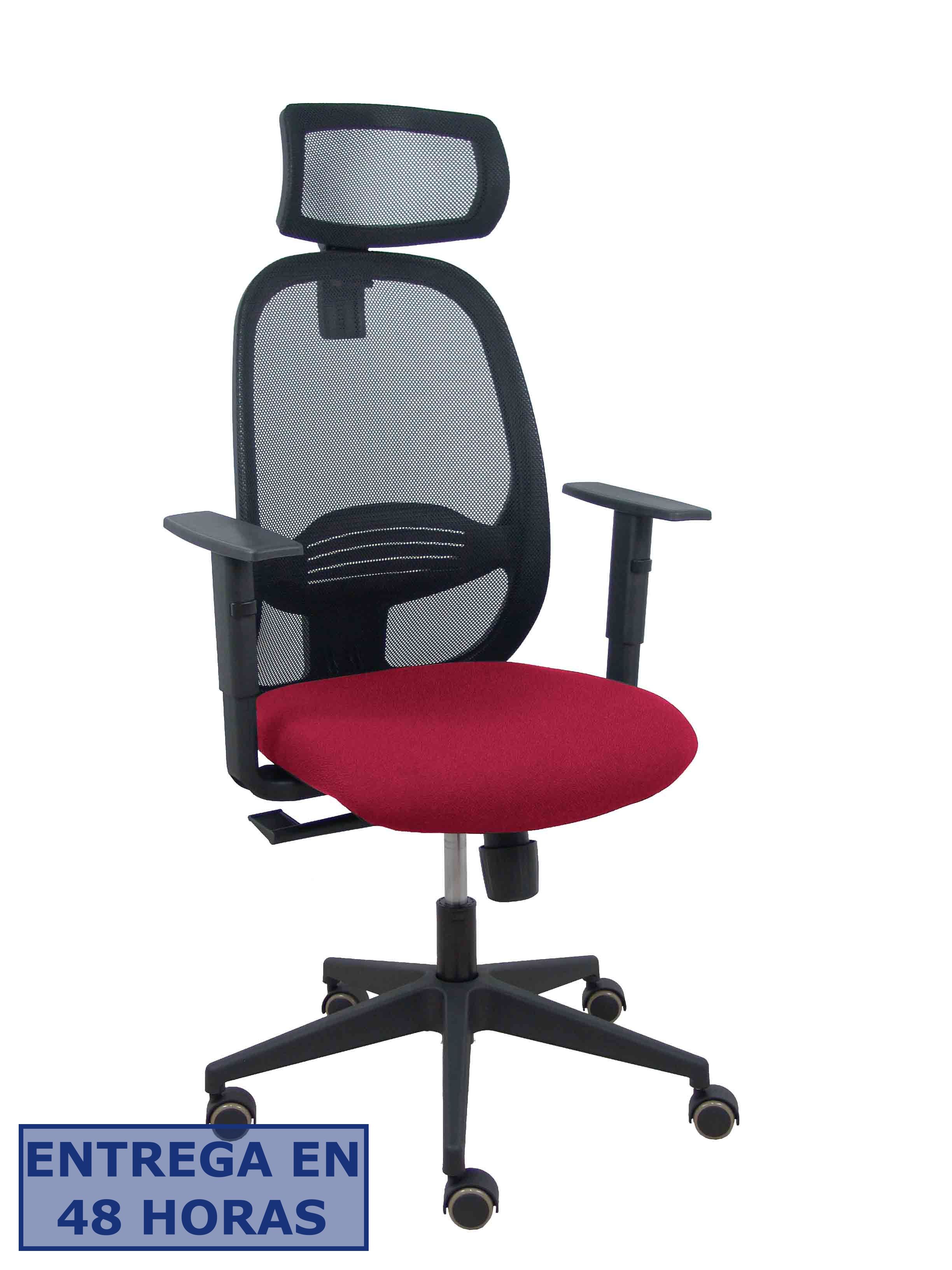 Piqueras Y Crespo Silla Cilanco negra malla negra asiento bali granate brazo regulable cabecero…