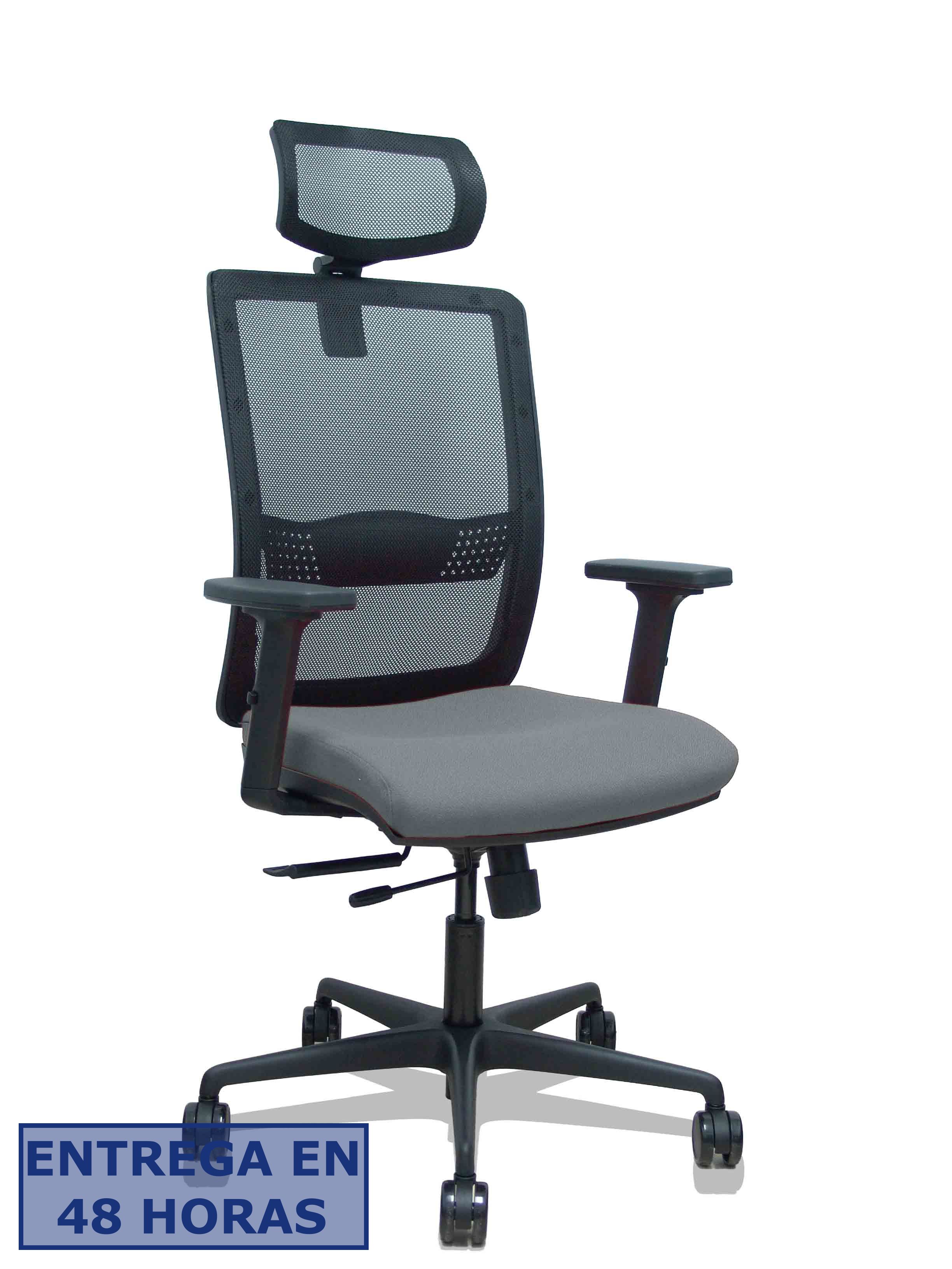Piqueras Y Crespo Silla Haches traslack malla negra asiento bali gris brazos 2D ruedas 65mm cabecero…