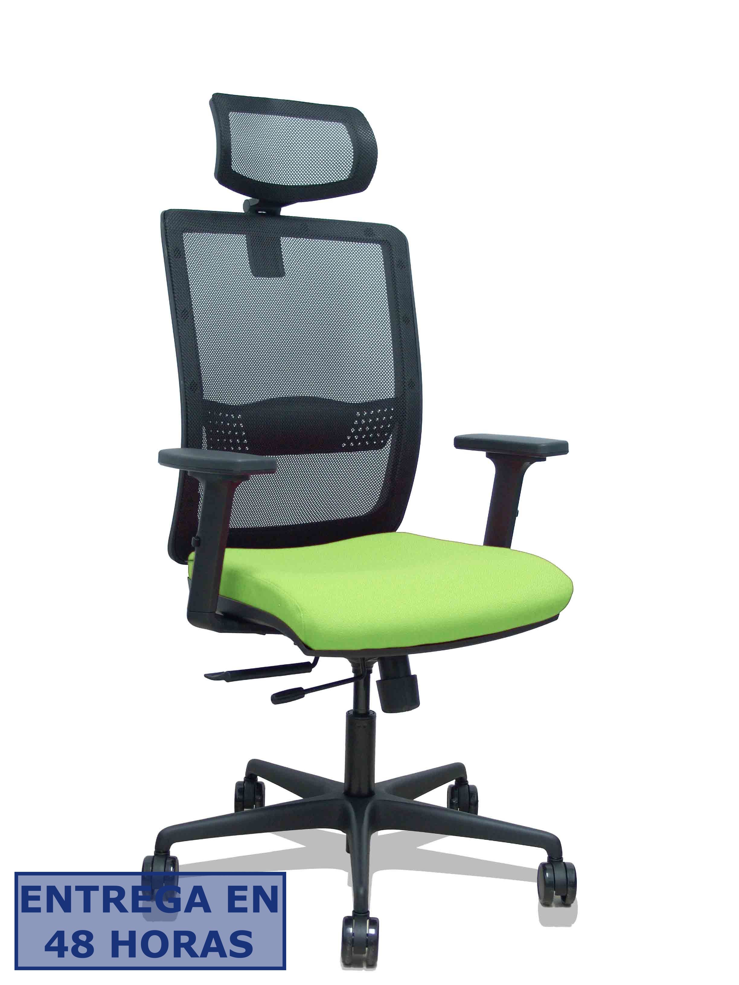 Piqueras Y Crespo Silla Haches traslack malla negra asiento bali pistacho brazos 2D ruedas 65mm…