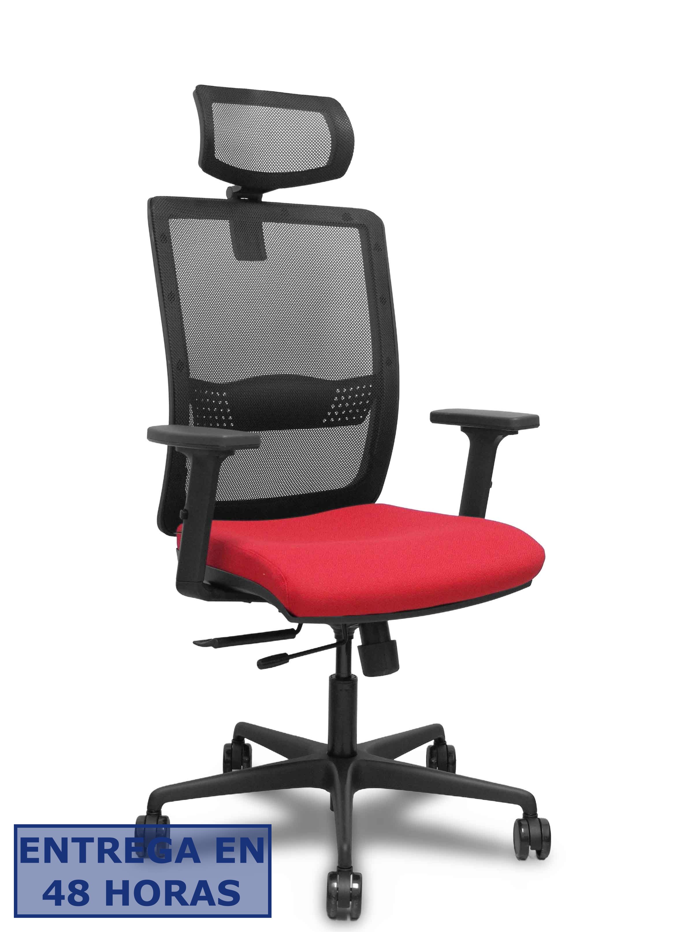 Piqueras Y Crespo Silla Haches traslack malla negra asiento bali rojo brazos 2D ruedas 65mm cabecero…