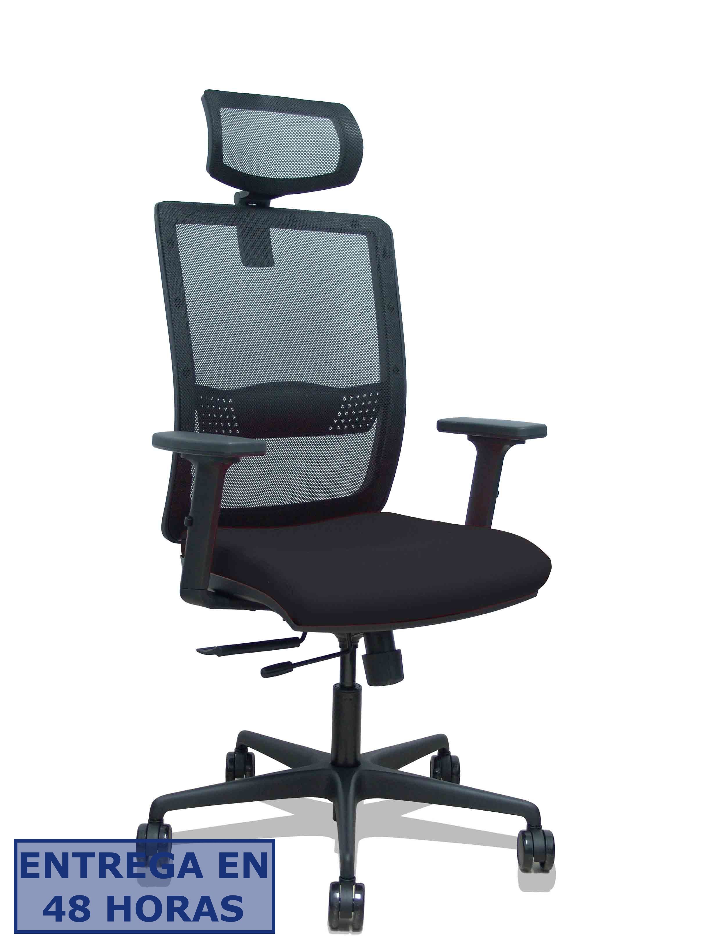 Piqueras Y Crespo Silla Haches traslack malla negra asiento bali negro brazos 2D ruedas 65mm cabecero…
