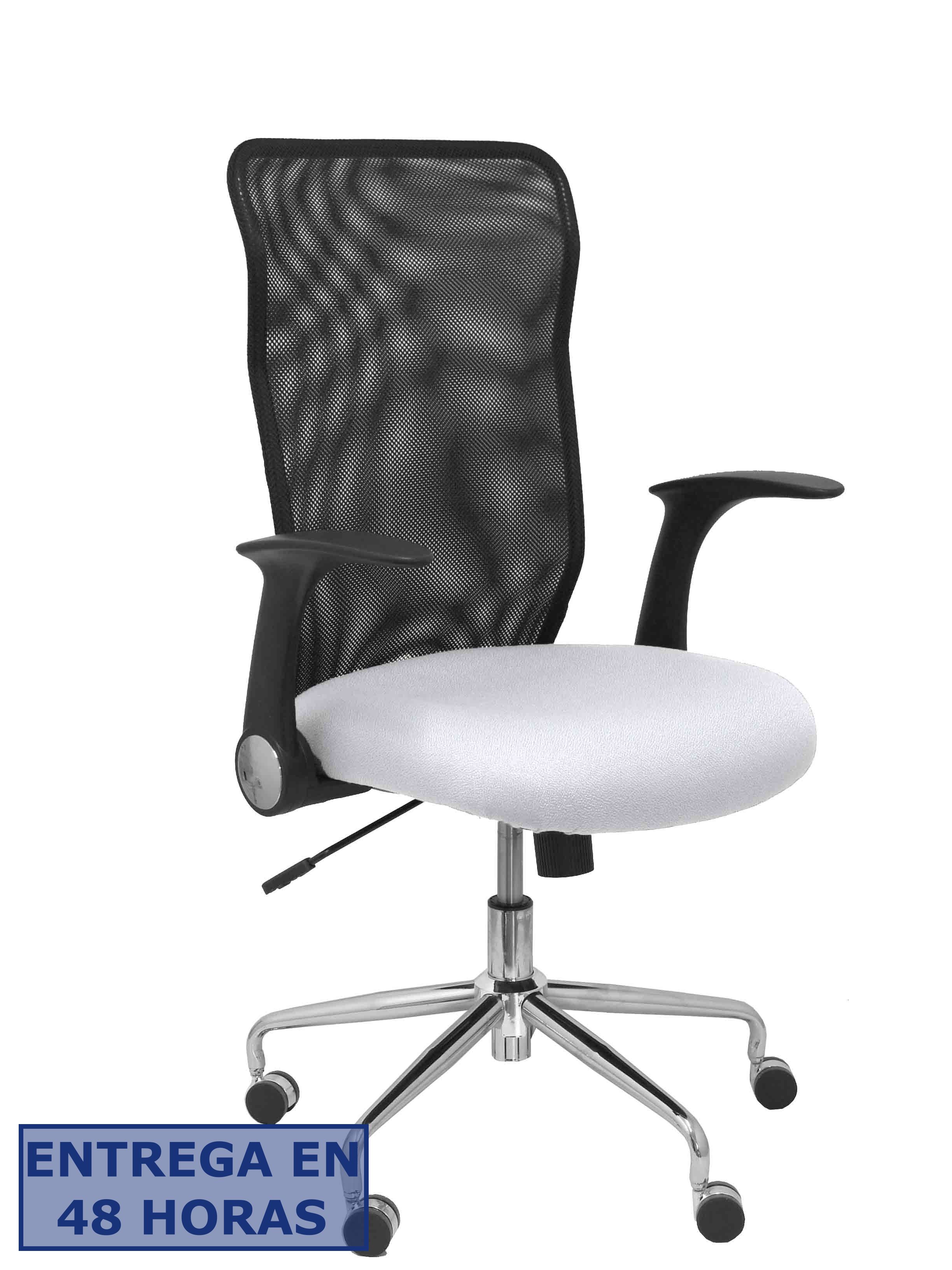 Piqueras Y Crespo Silla Minaya respaldo malla negro asiento bali blanco