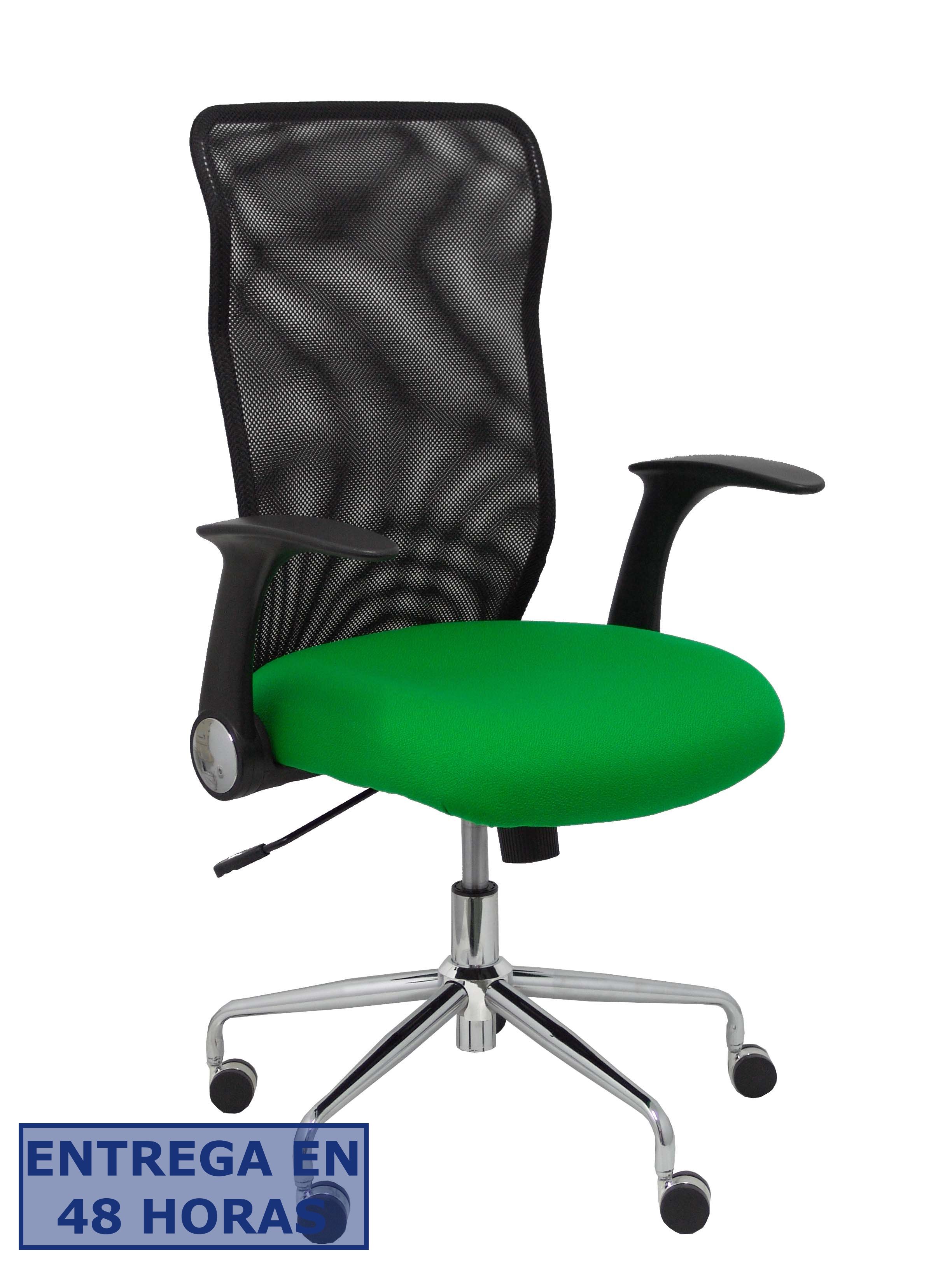 Piqueras Y Crespo Silla Minaya respaldo malla negro asiento bali verde