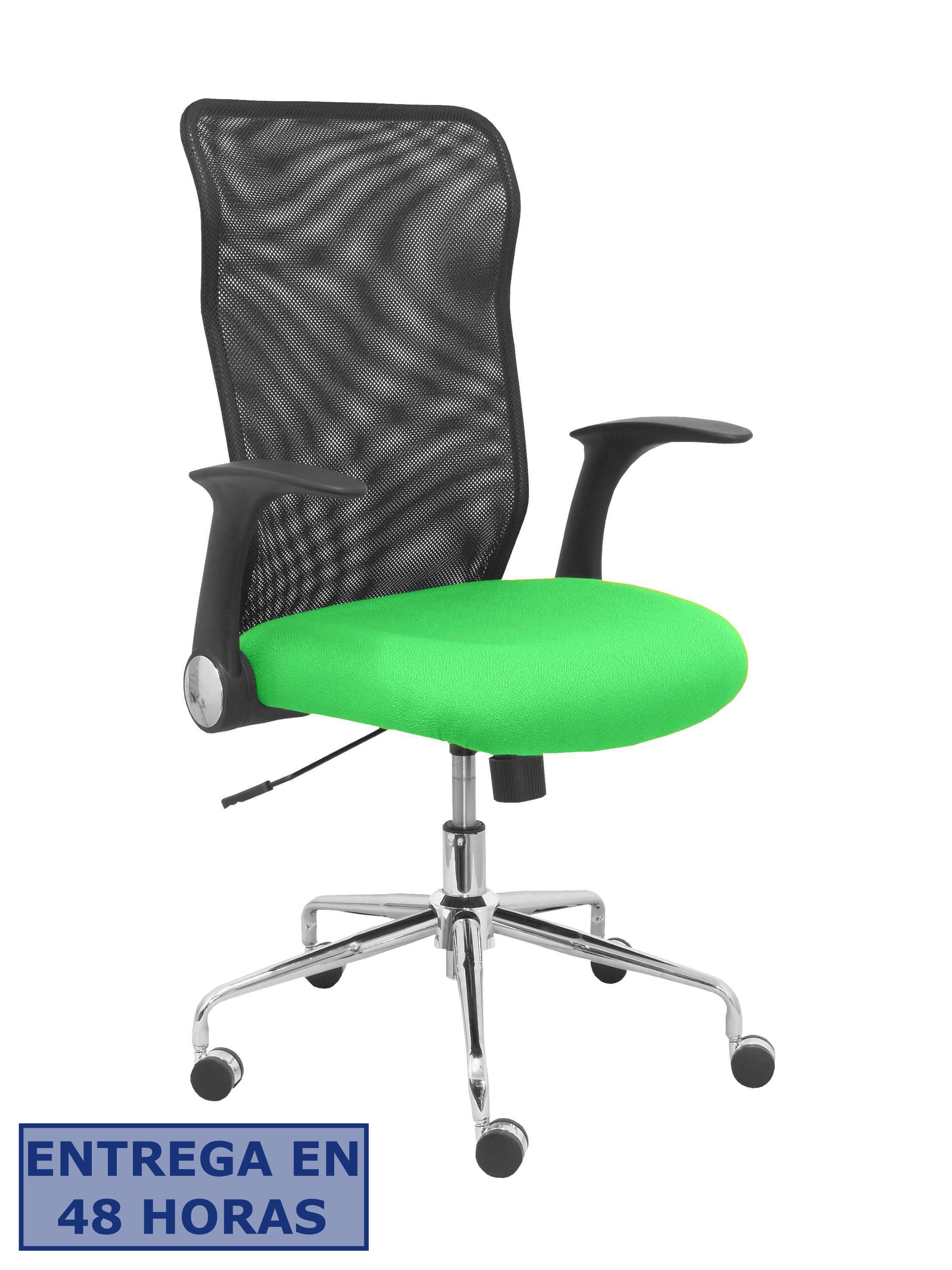 Piqueras Y Crespo Silla Minaya respaldo malla negro asiento bali verde pistacho
