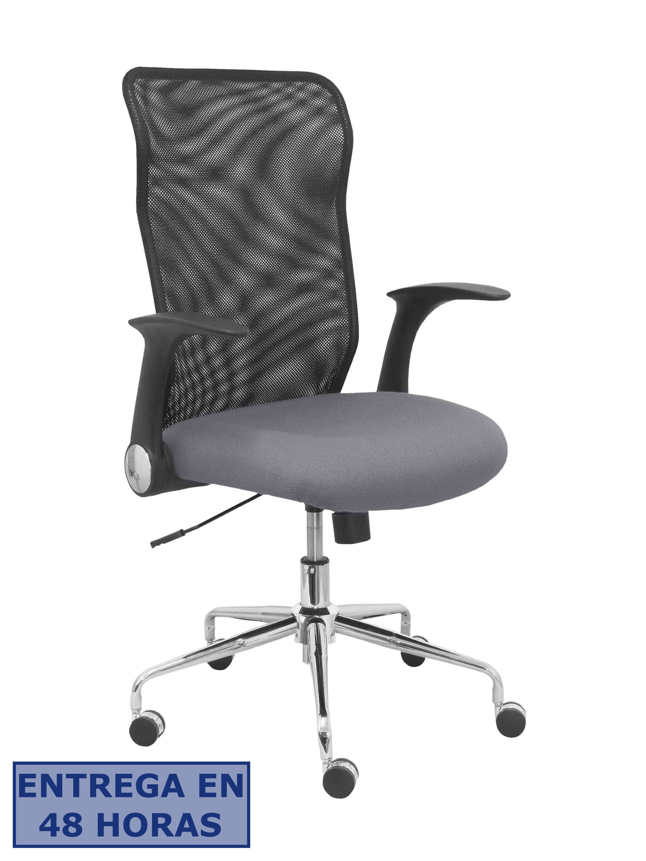 Piqueras Y Crespo Silla Minaya respaldo malla negro asiento bali gris