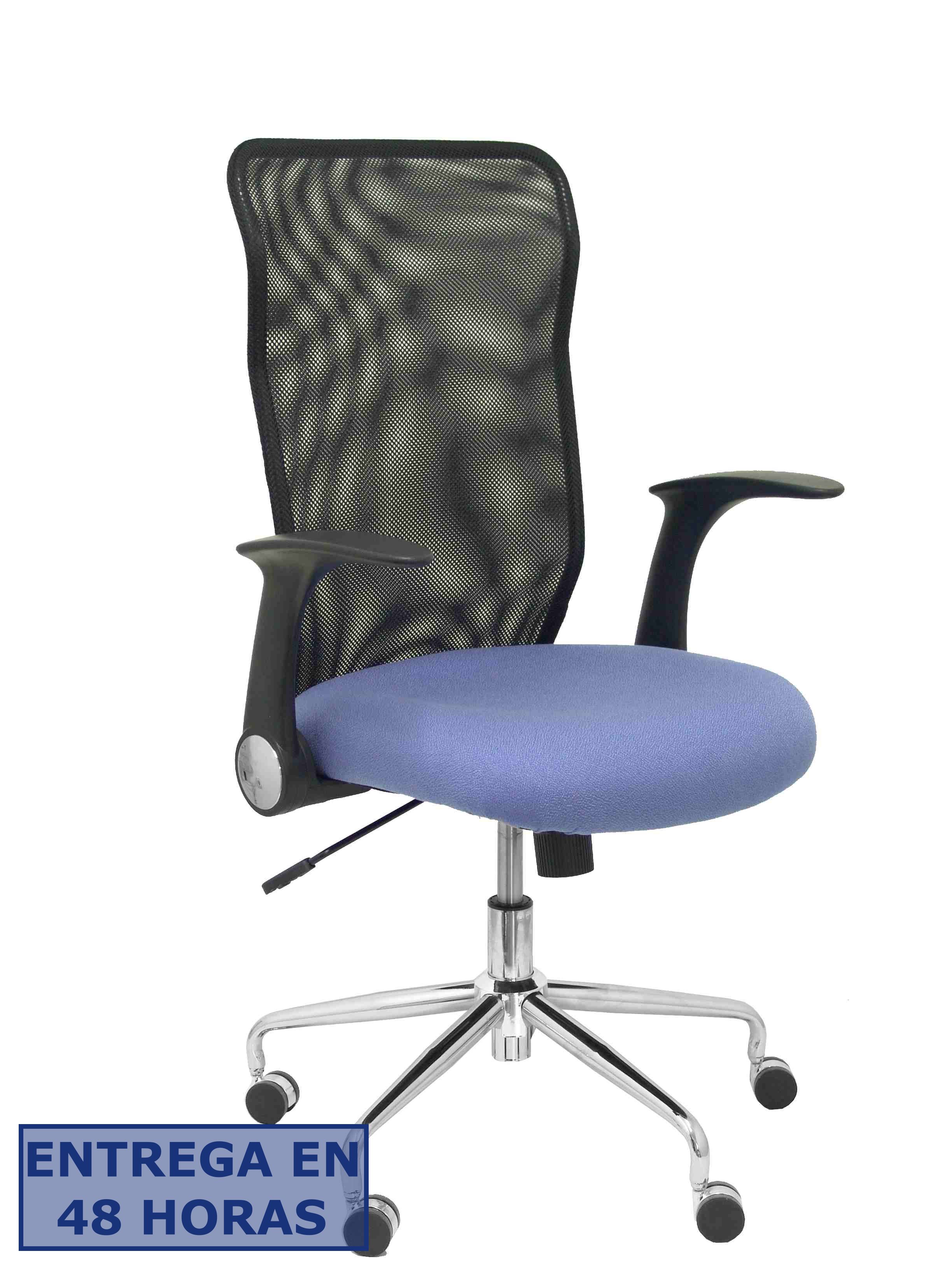 Piqueras Y Crespo Silla Minaya respaldo malla negro asiento bali azul claro