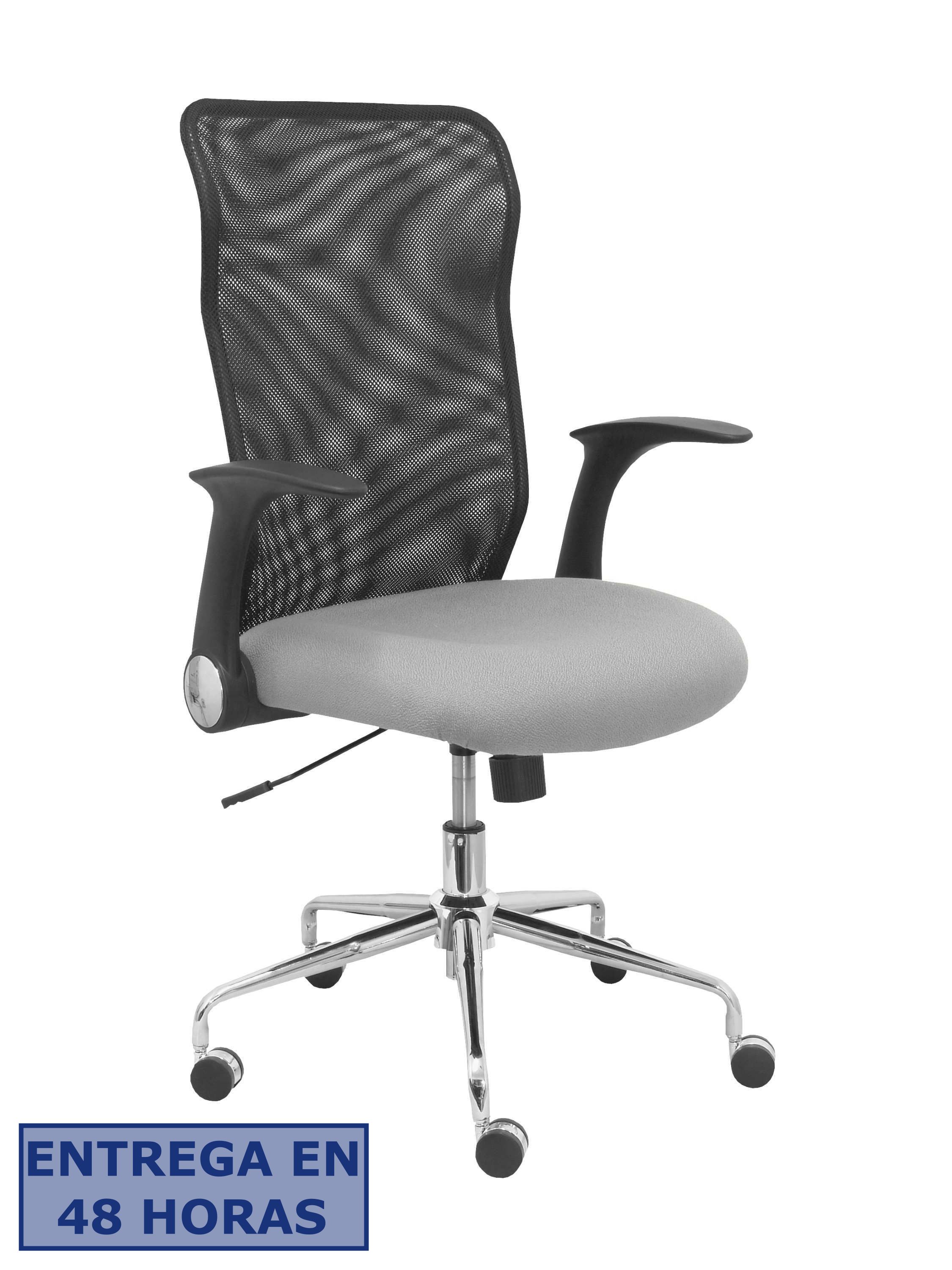 Piqueras Y Crespo Silla Minaya respaldo malla negro asiento bali gris claro