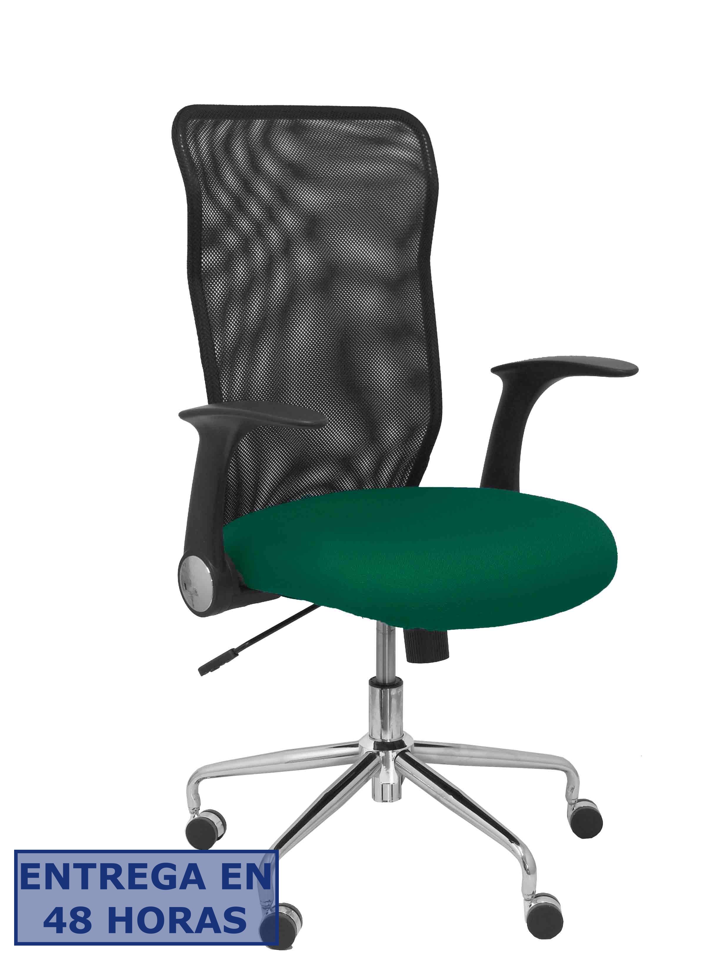 Piqueras Y Crespo Silla Minaya respaldo malla negro asiento bali verde botella