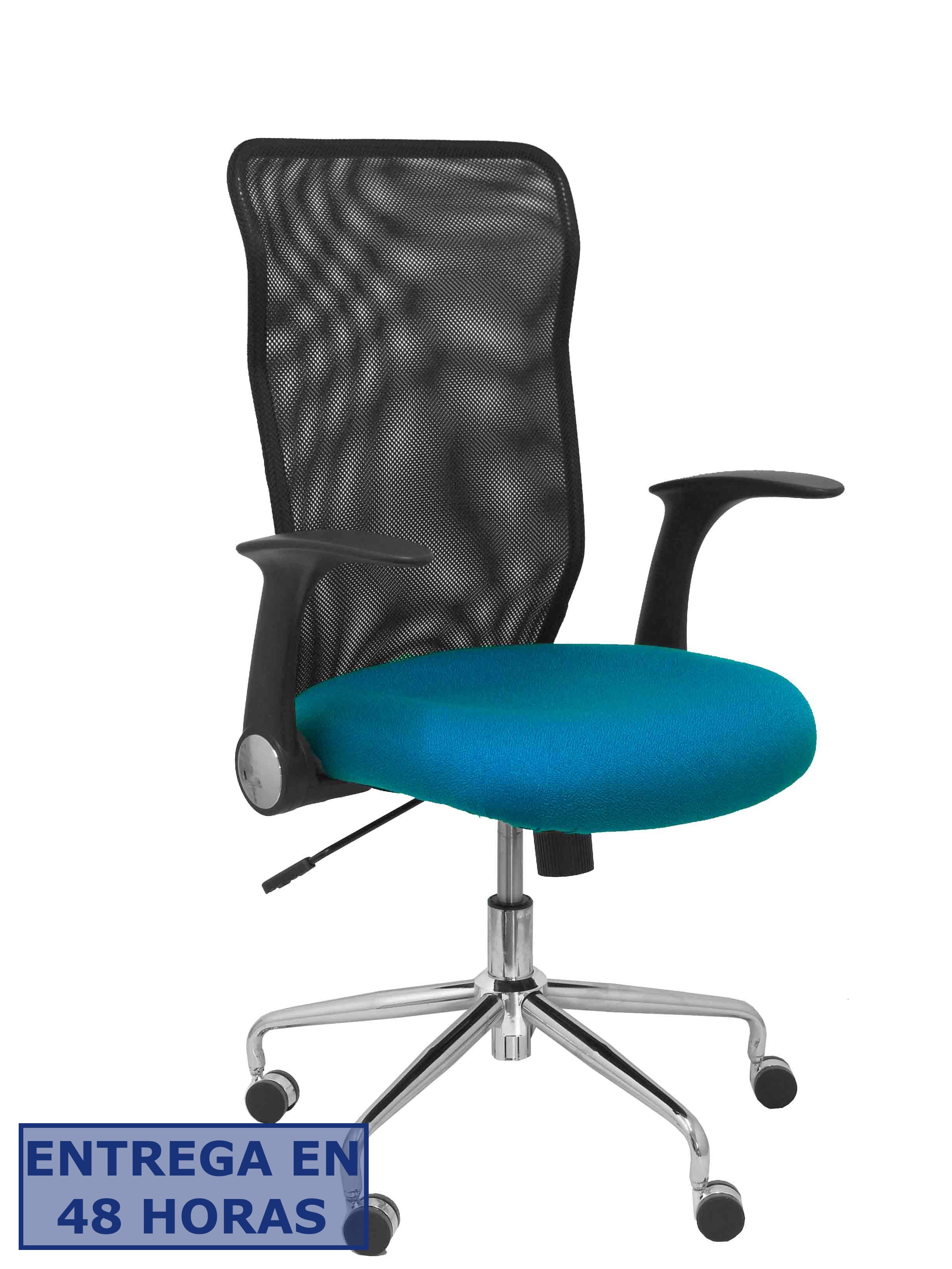 Piqueras Y Crespo Silla Minaya respaldo malla negro asiento bali verde petroleo