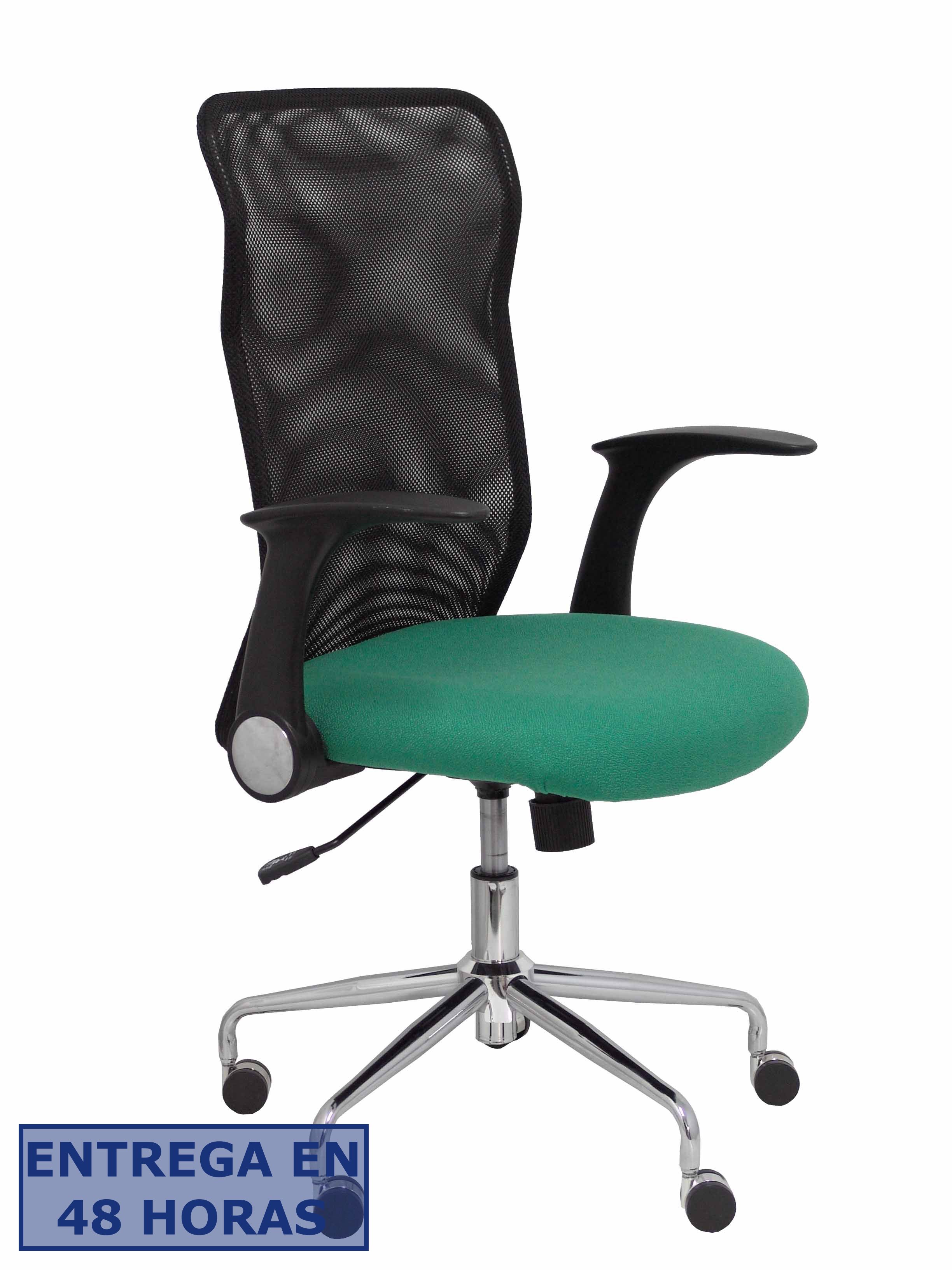 Piqueras Y Crespo Silla Minaya respaldo malla negro asiento bali verde esmeralda
