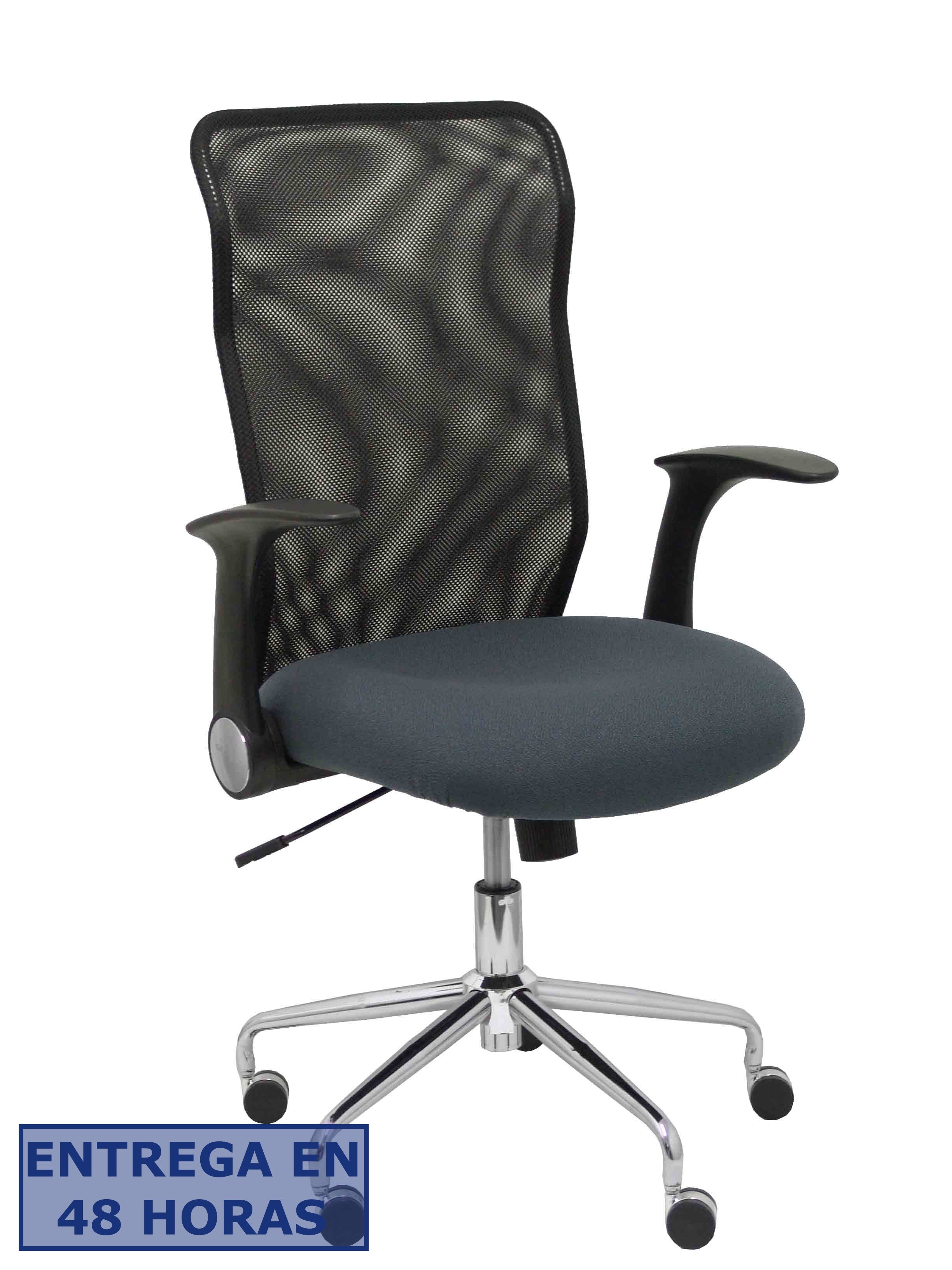 Piqueras Y Crespo Silla Minaya respaldo malla negro asiento bali gris oscuro