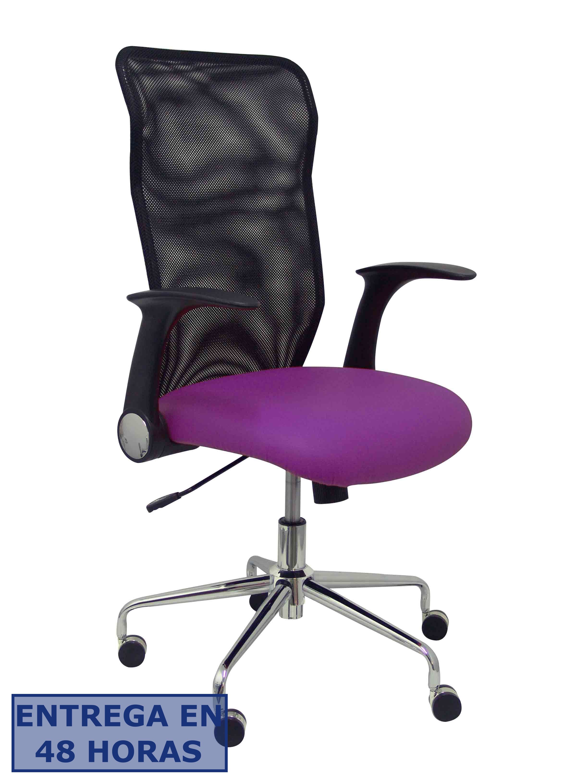 Piqueras Y Crespo Silla Minaya respaldo malla negro asiento bali morado