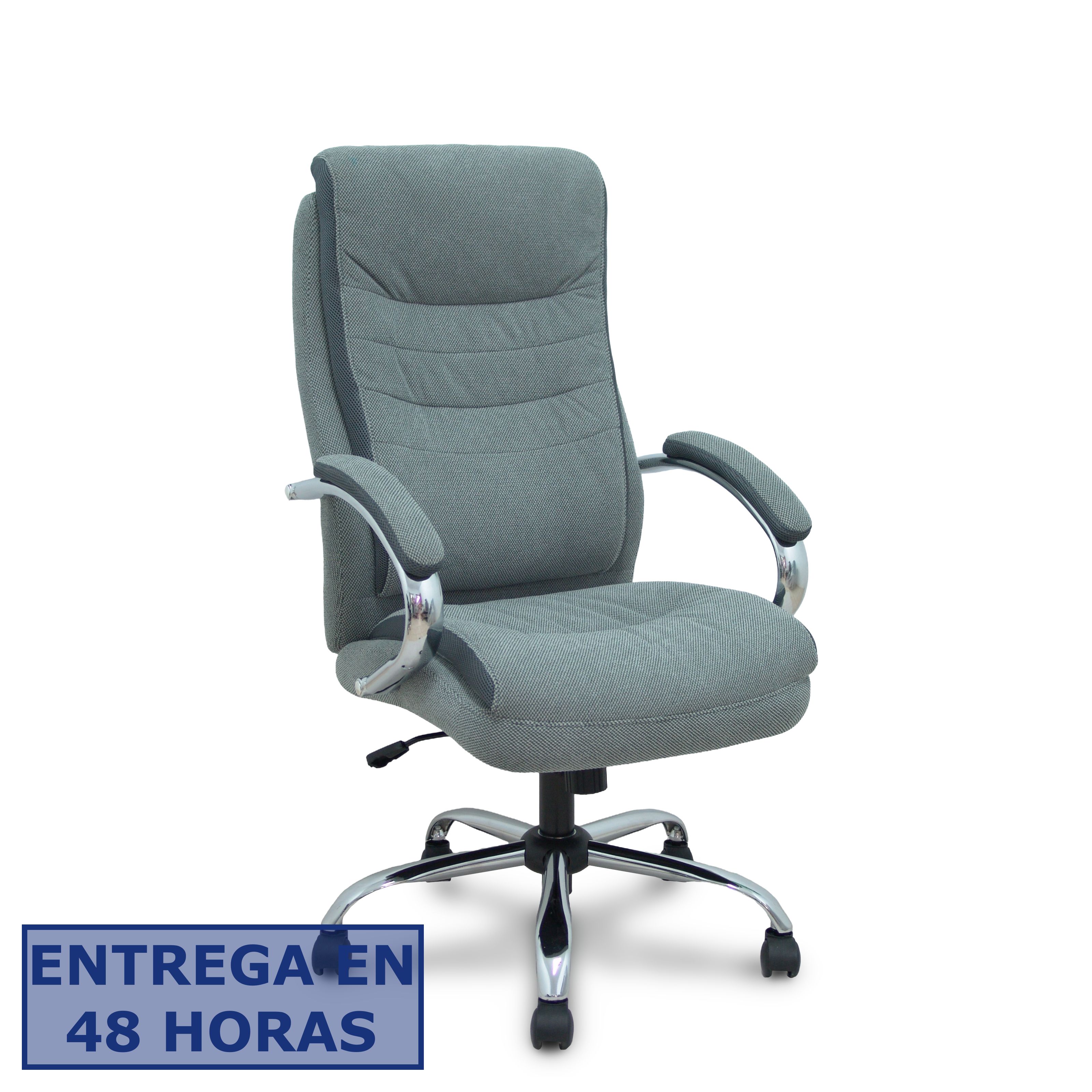 Piqueras Y Crespo Forol Sillon Opti533 basculante tapizado tela color gris base cromo ruedas nailon