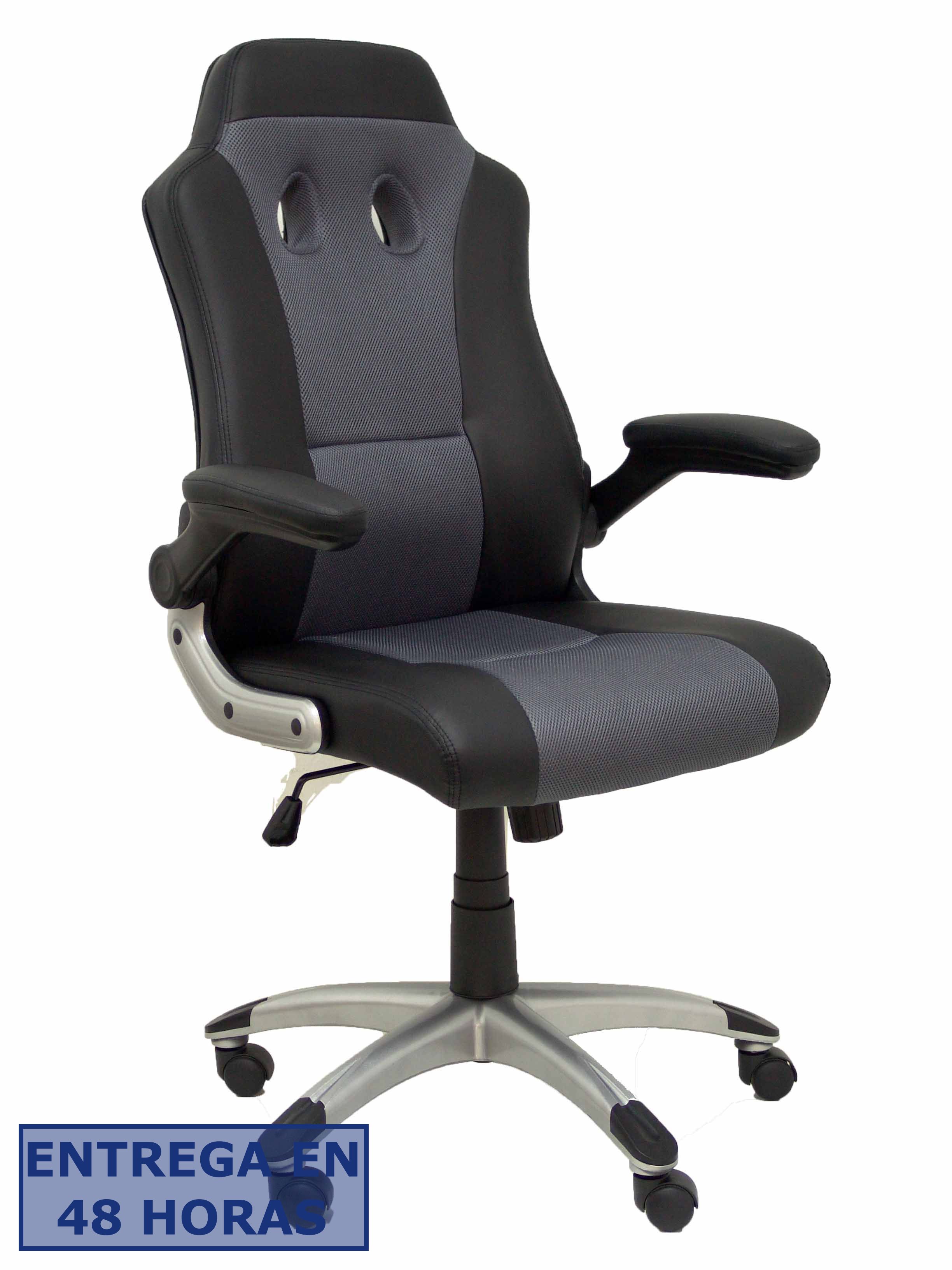 Piqueras Y Crespo Forol Silla gaming Talave similpiel negro y gris