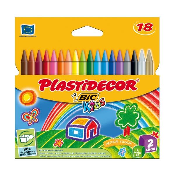 Plastidecor C.18 Ceras Plasticas Colores Surtidos
