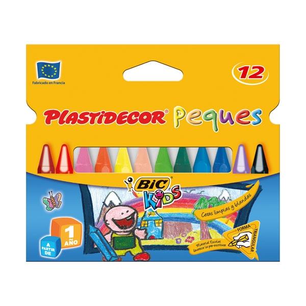 Plastidecor C.12 Ceras Plasticas Peques Colores Surtidos
