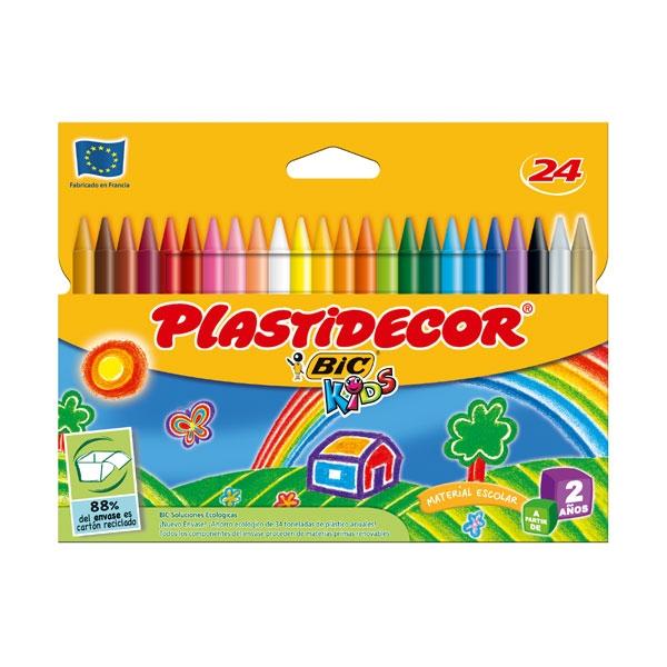 Plastidecor C.24 Ceras Plasticas Colores Surtidos