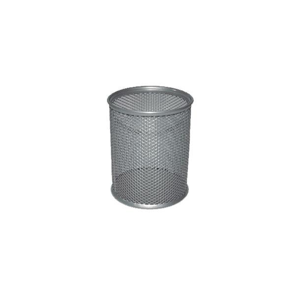 Poessa Cubilete metalico de rejilla cromado