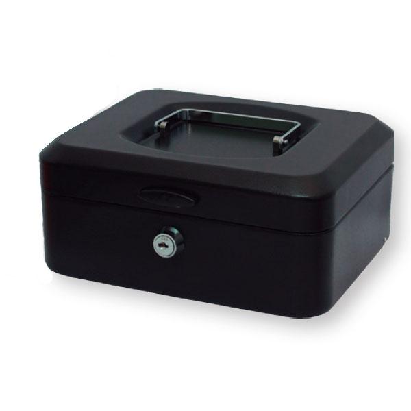 Poessa Caja de caudales con bandeja 20x9, 5x15cm negro