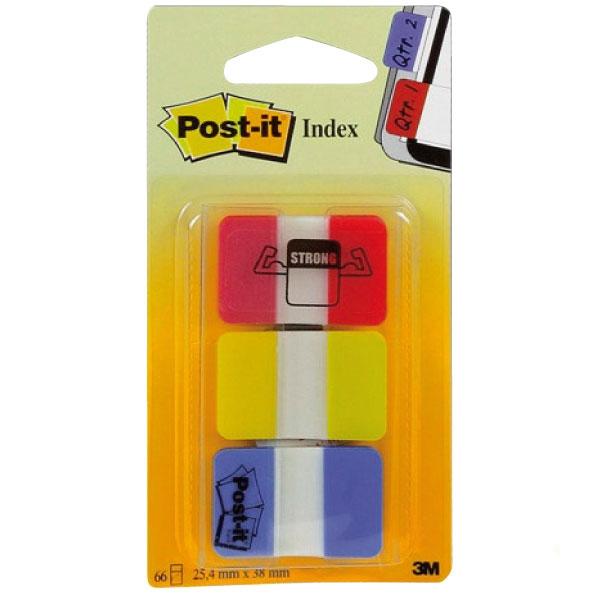 Post-It Paq.3 blocs notas index 686-RYB 25x38mm colores surtidos