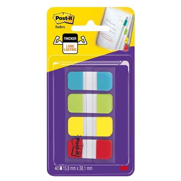 Post-It Banderitas adhesivas - 15, 8 x 38 mm - Colores surtidos - Pack 40 indices
