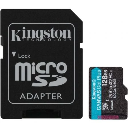 Kingston Tarjeta de Memoria Canvas Go! Plus 128GB MICROSD Xc con / Clase 10/ 200MBs