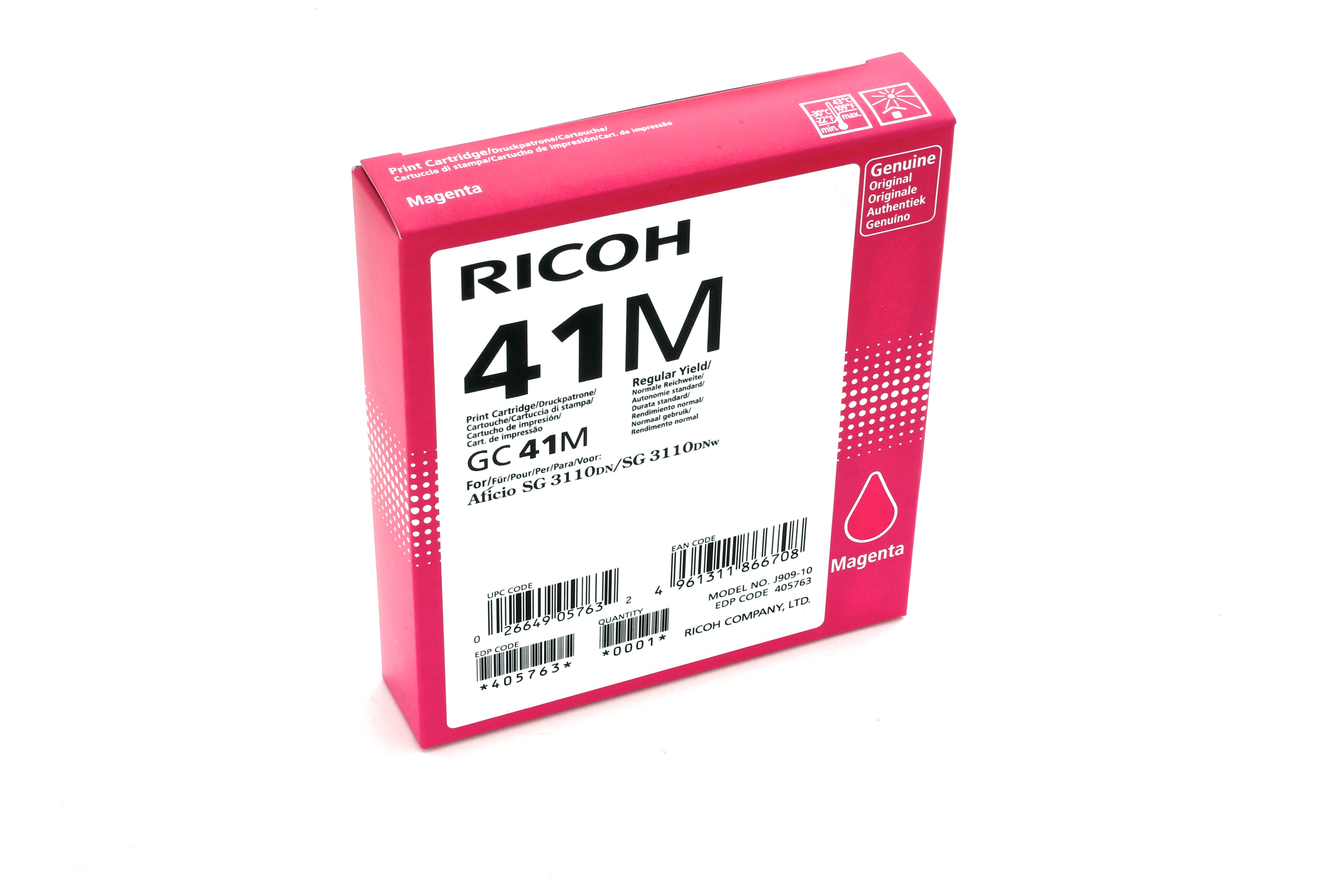 Ricoh SG3110DN/3110DNW GC-41M Cartucho Magenta
