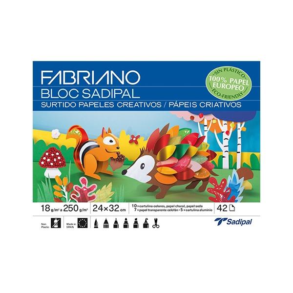 Sadipal Cuaderno Manualidades Con 10H Cartulina Seda Y Charol 7H Celofan Y 5H Cartulina…