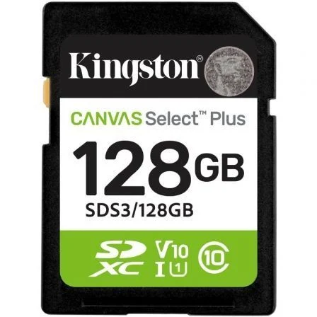 Kingston Tarjeta de Memoria Canvas Select Plus 128GB SD Xc/ Clase 10/ 150MBs