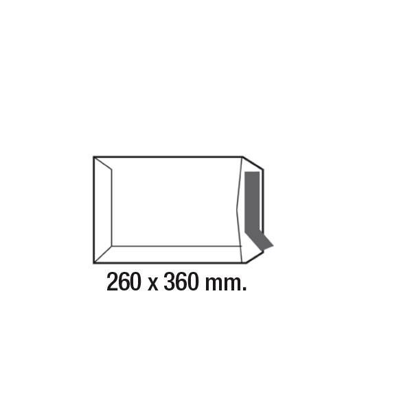 Sam C.250 bolsas 260x360mm kraft offset blanco