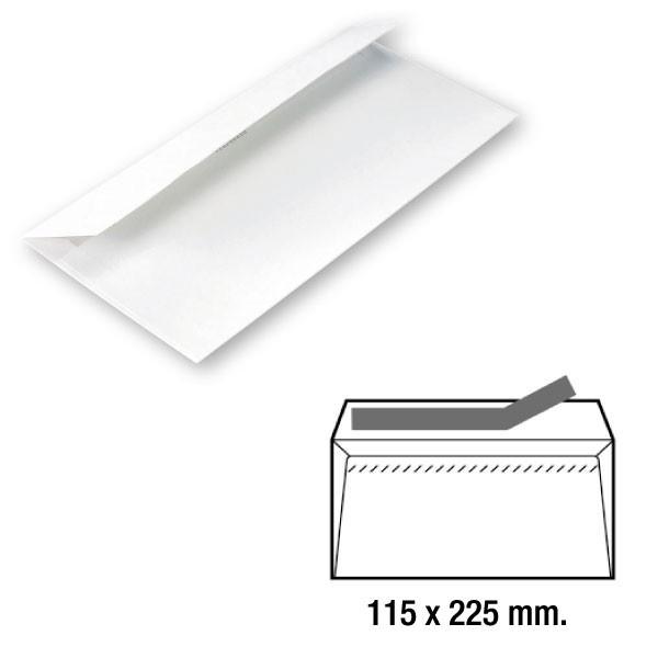 Sam Sobres americano - 115 X 225 mm - 90 g - Tira de silicona - Ventana derecha - Color…