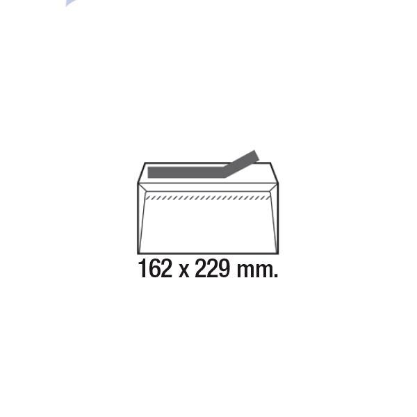 Sam Sobres C5 - 162 x 229 mm - 90 g - Tira de silicona - Ventana derecha -Color blanco…