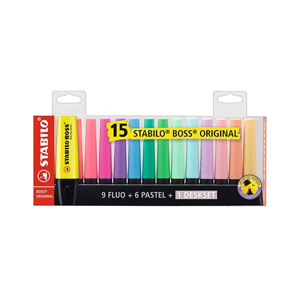 Stabilo Marcador fluorescente Boss Original - Punta biselada - Trazo 2 mm y 5 mm - Colores…